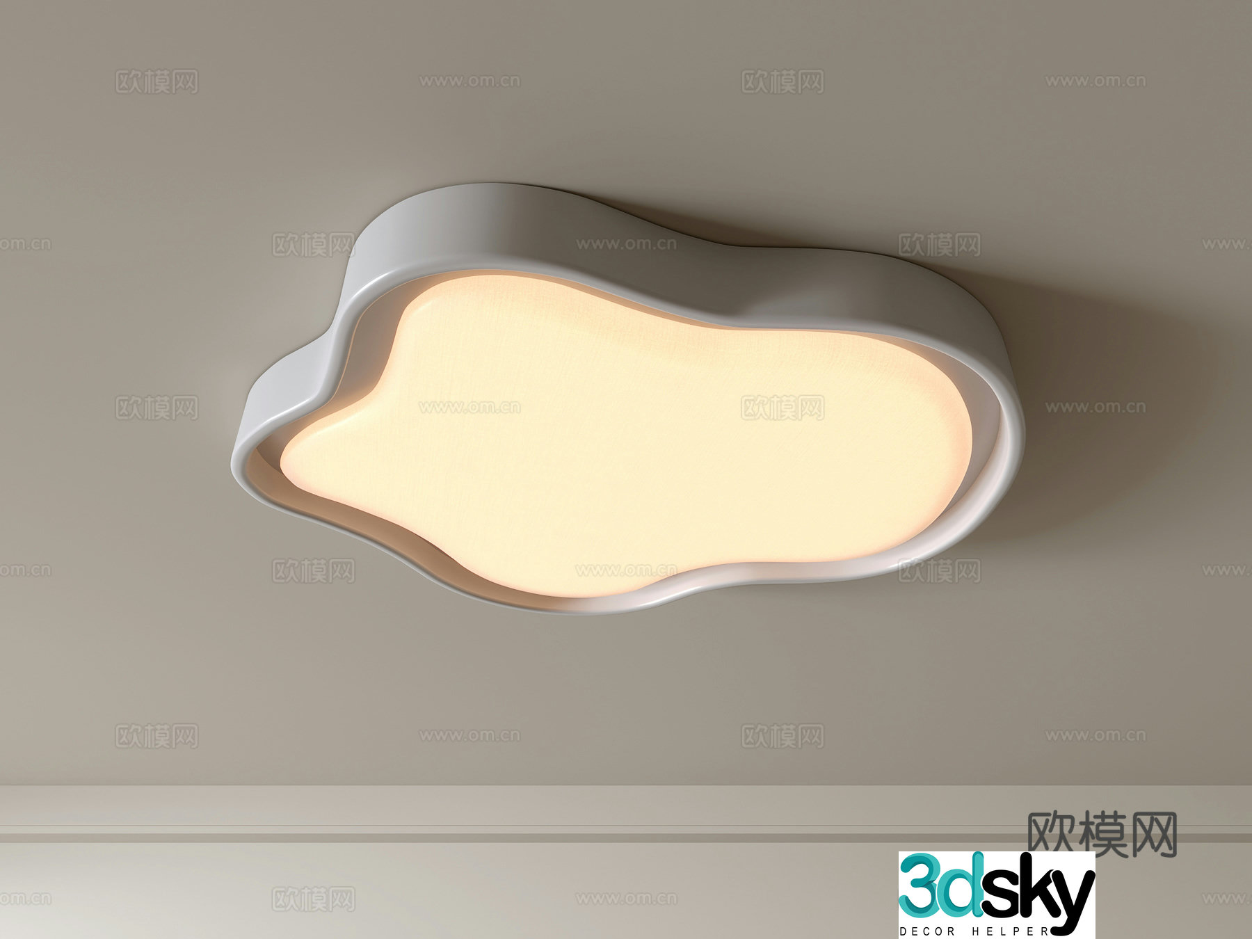 Modern ceiling lamp Geometric ceiling lamp Bedroom lamp Artistic shaped lamp Fashion living room lamp 3D model