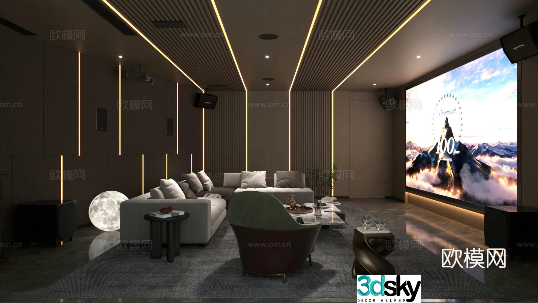 Audio and video studio 3d model