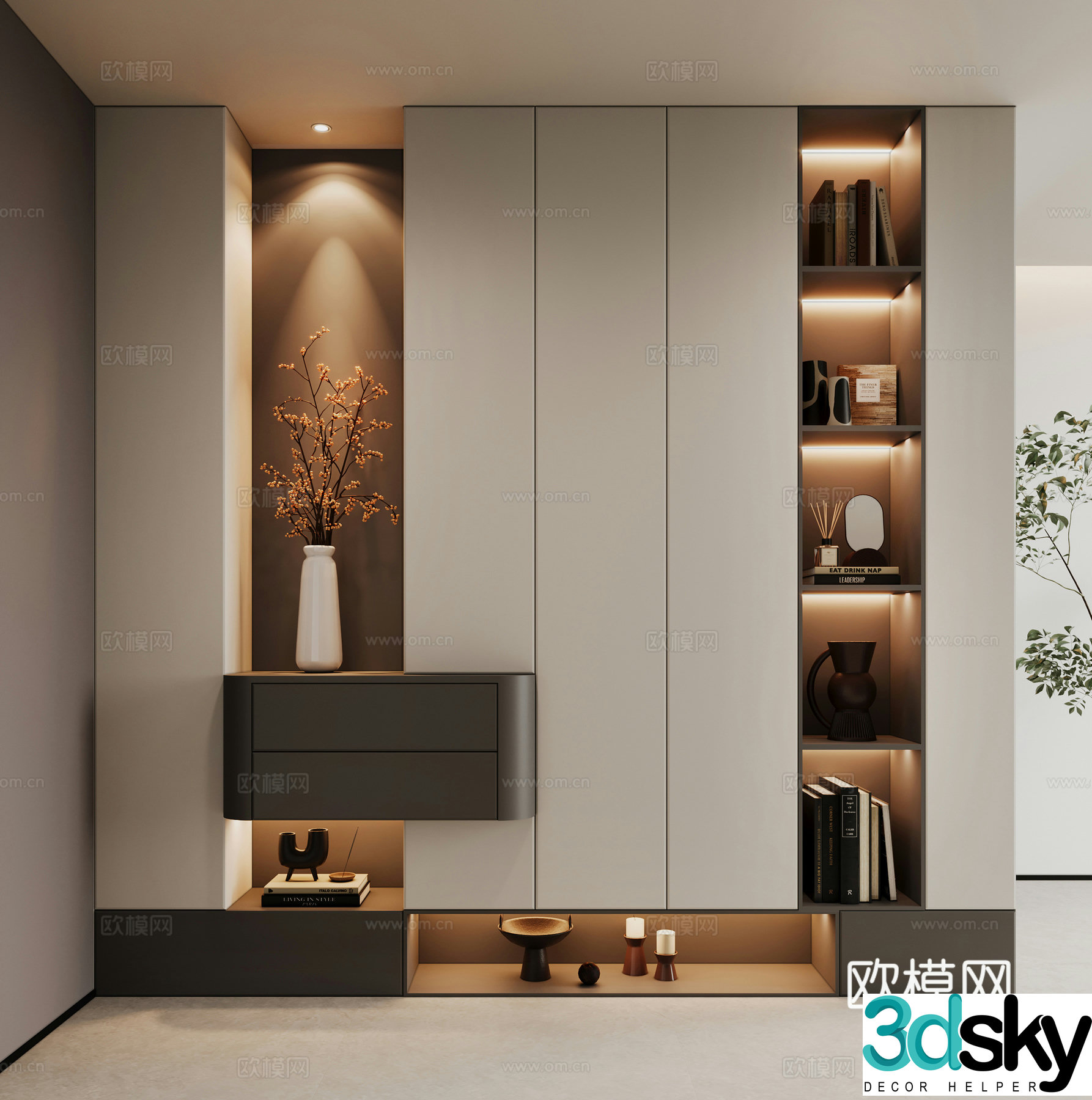 Modern shoe cabinet 3d model