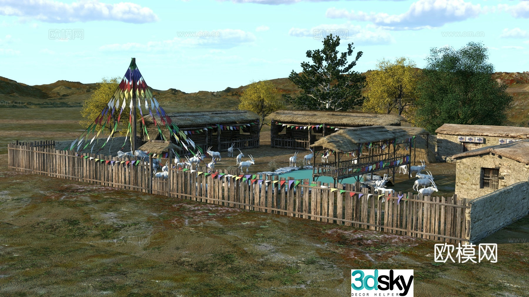 Grassland Fescue House 3D Model