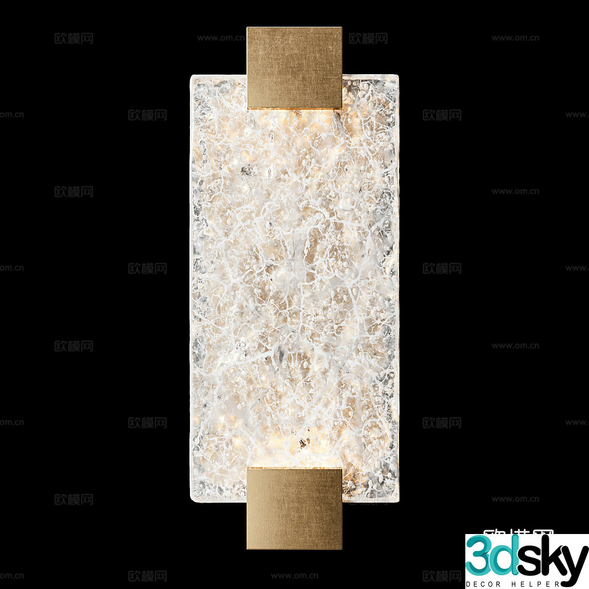 Modern light luxury decorative wall light 3d model