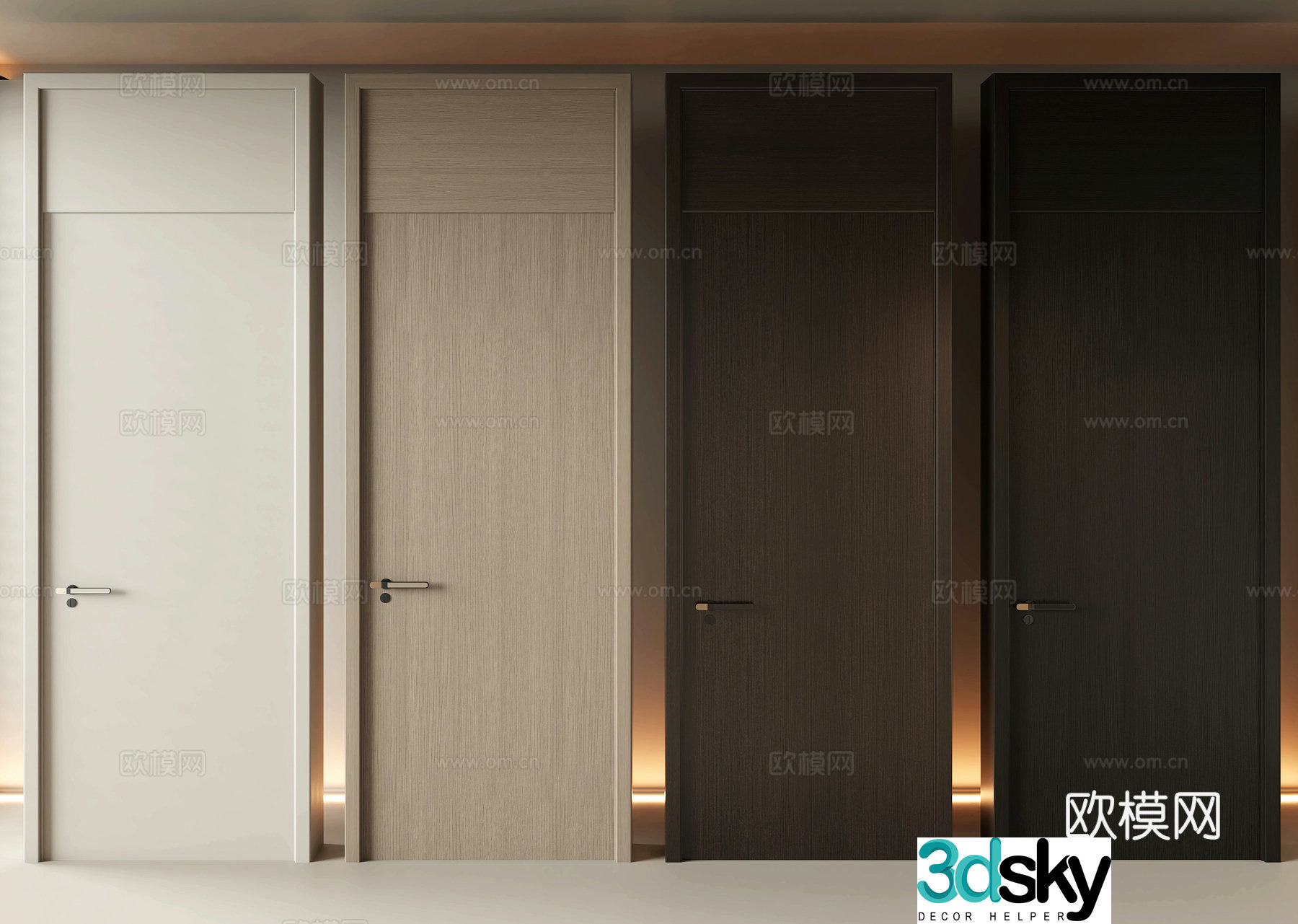 Modern room door 3d model