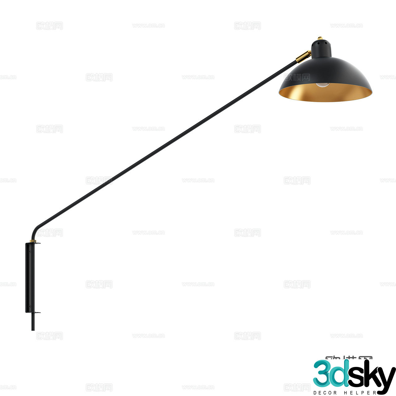 Lambert Middle Style Wall Light Classic Wall Light Metal Wall Light Retro Wall Light 3D Model