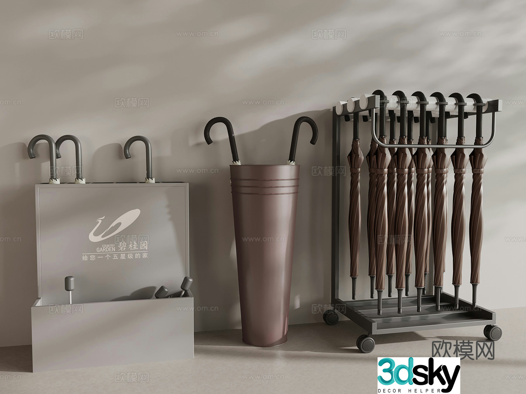 Modern other daily necessities umbrella umbrella stand 3d model