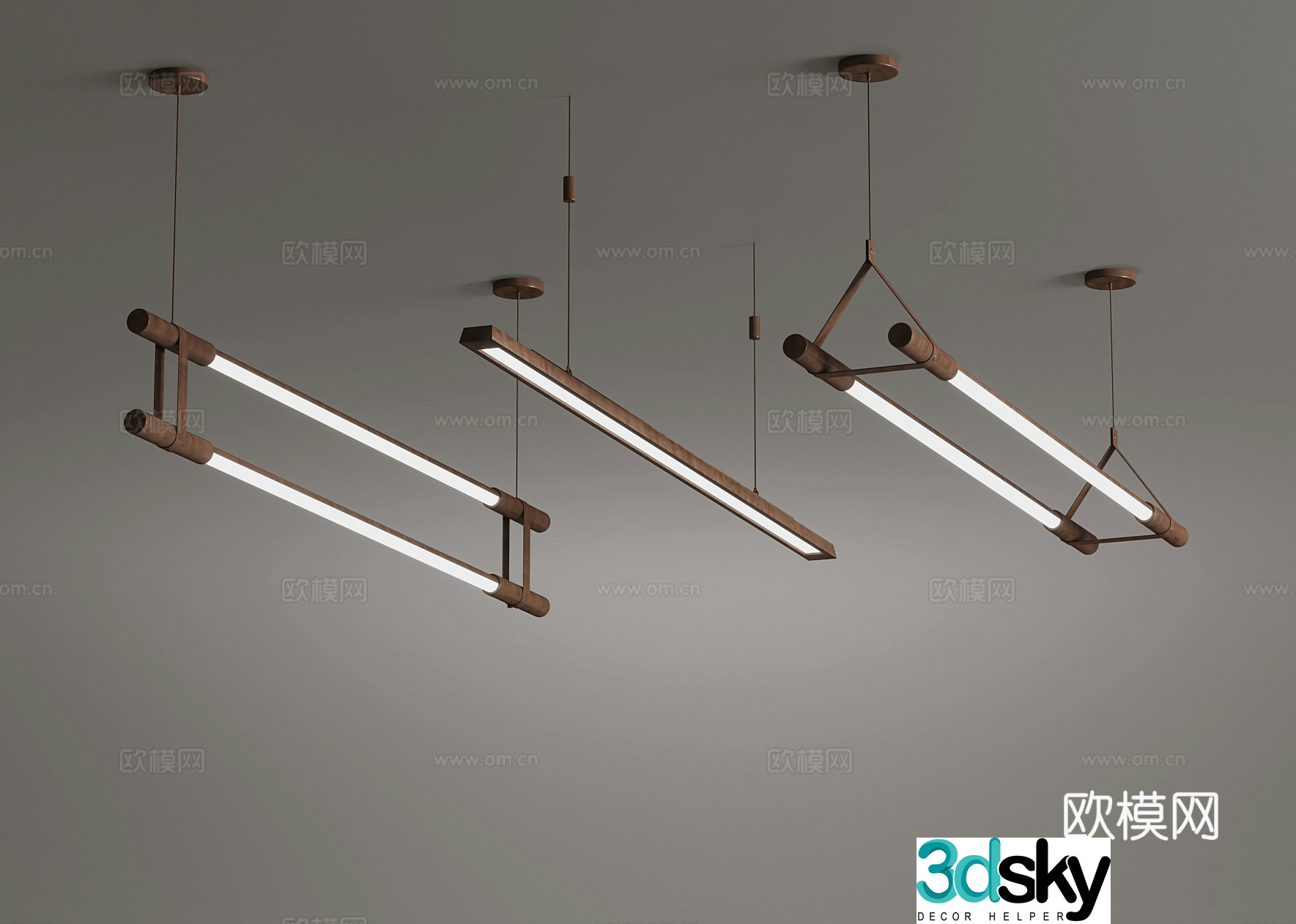 Chandelier New Chinese Chandelier 3D Model