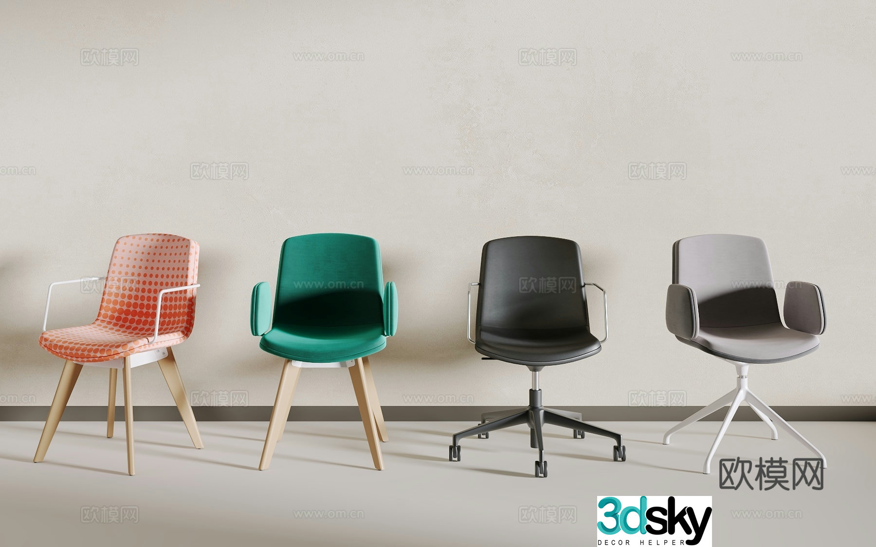 Modern single chair 3d model