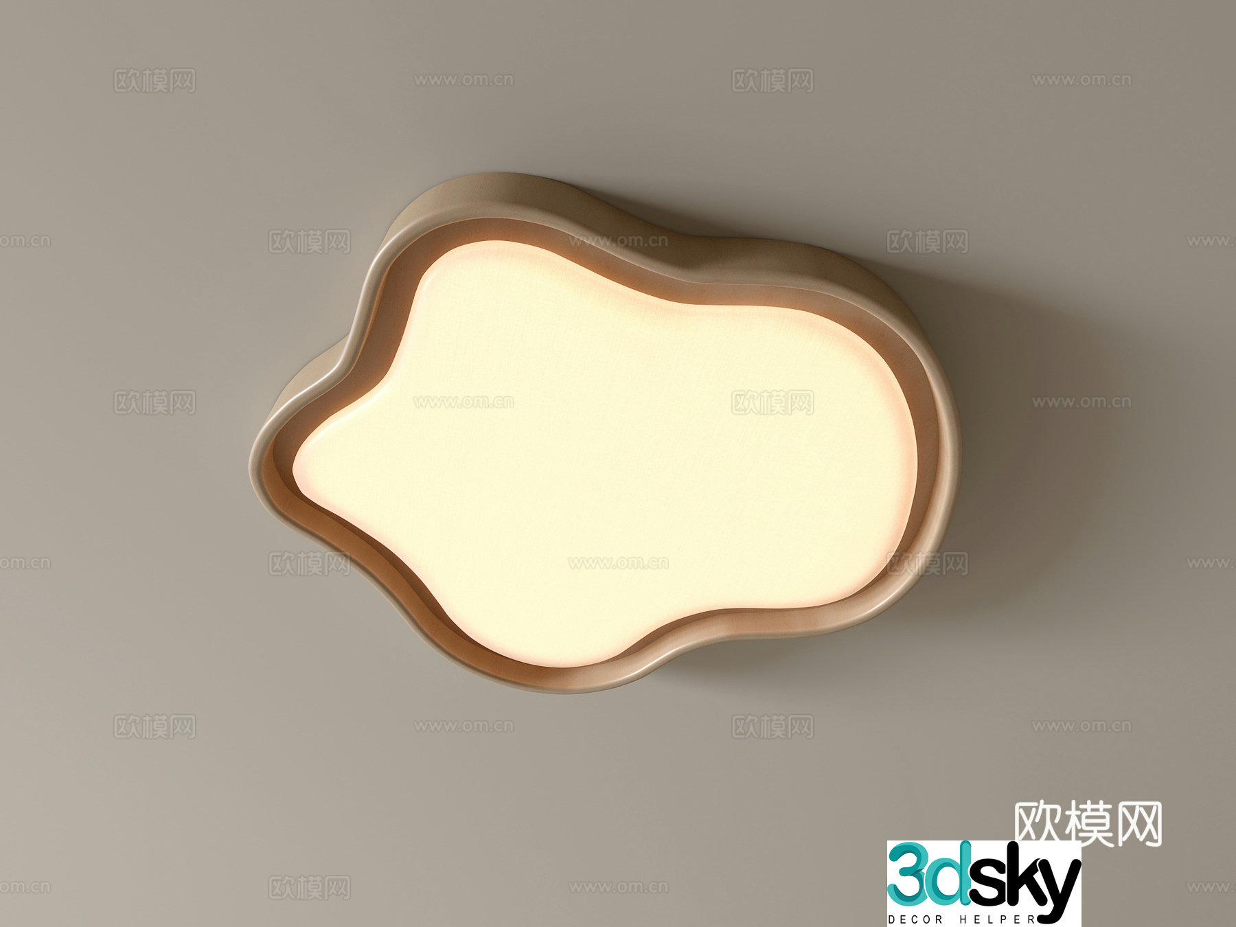 Modern ceiling lamp Geometric ceiling lamp Bedroom lamp Artistic shaped lamp Fashion living room lamp 3D model