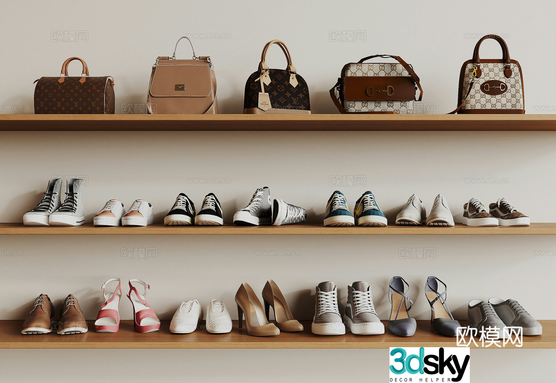Modern shoe bag 3d model