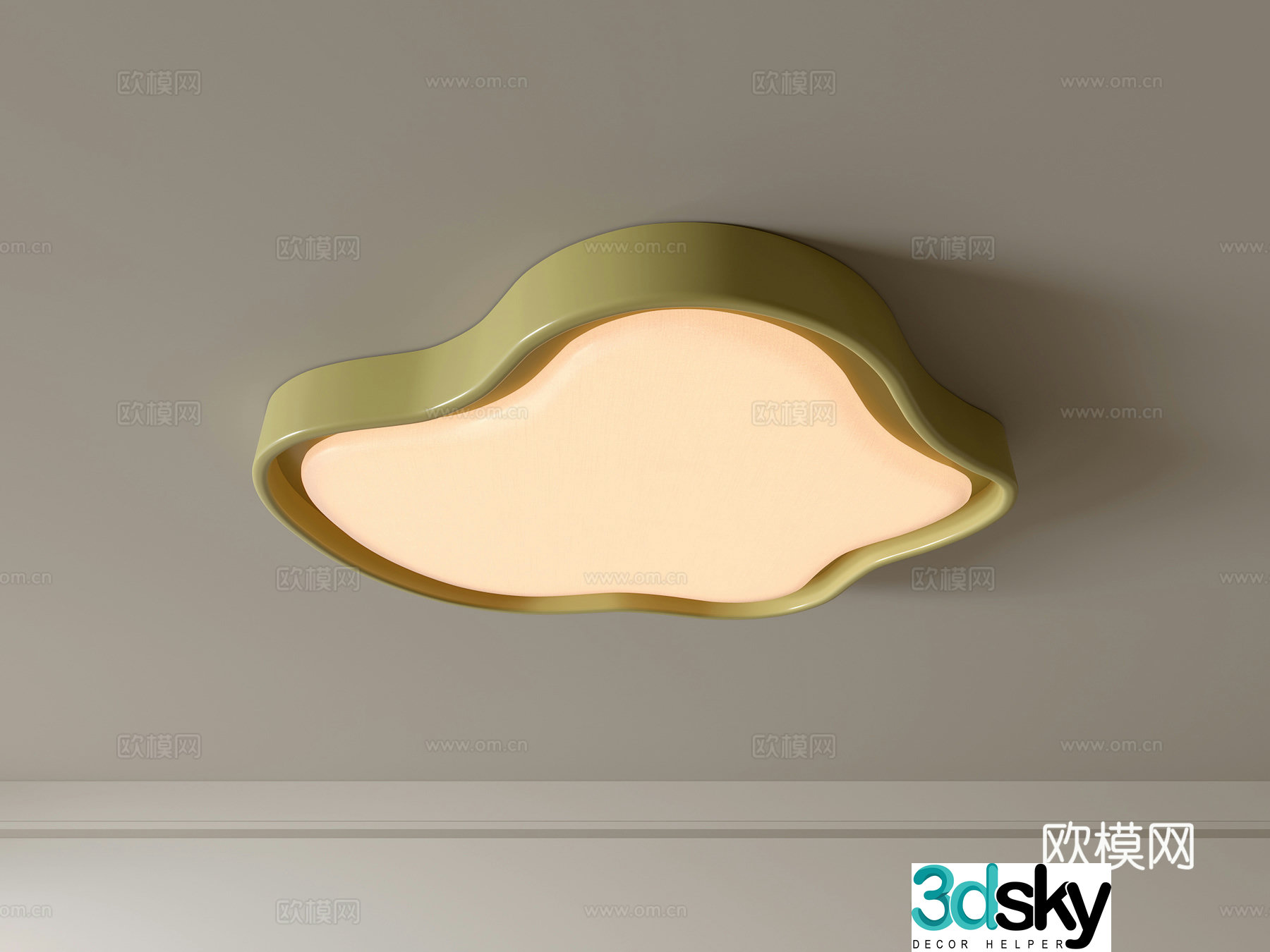Modern ceiling lamp Geometric ceiling lamp Bedroom lamp Artistic shaped lamp Fashion living room lamp 3D model