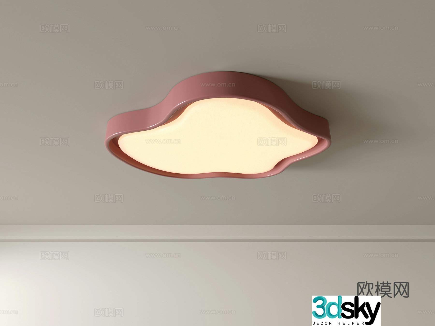 Modern ceiling lamp Geometric ceiling lamp Bedroom lamp Artistic shaped lamp Fashion living room lamp 3D model