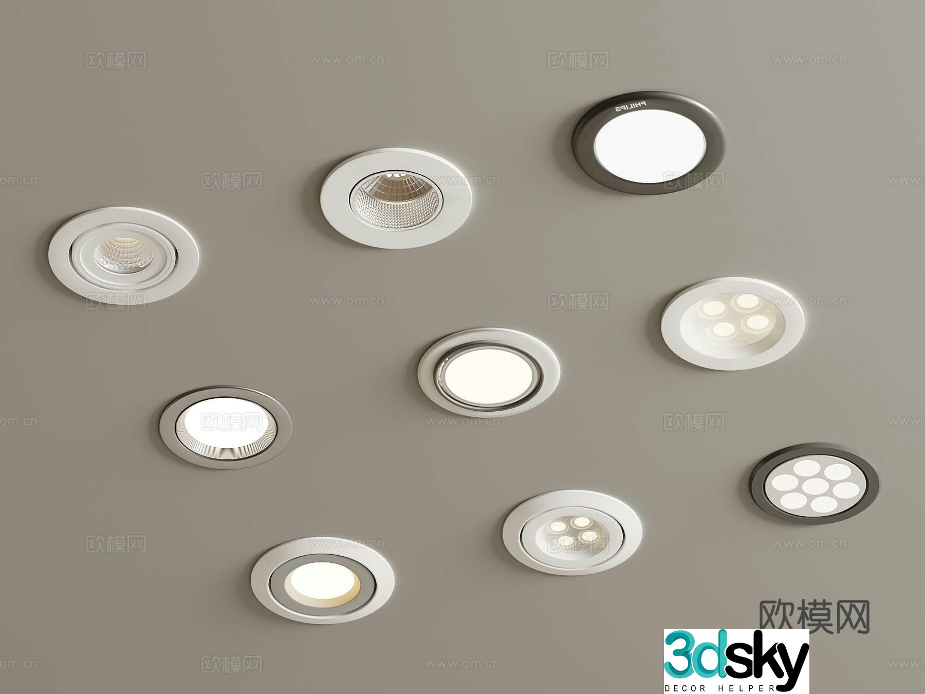 Modern downlight spotlight 3d model