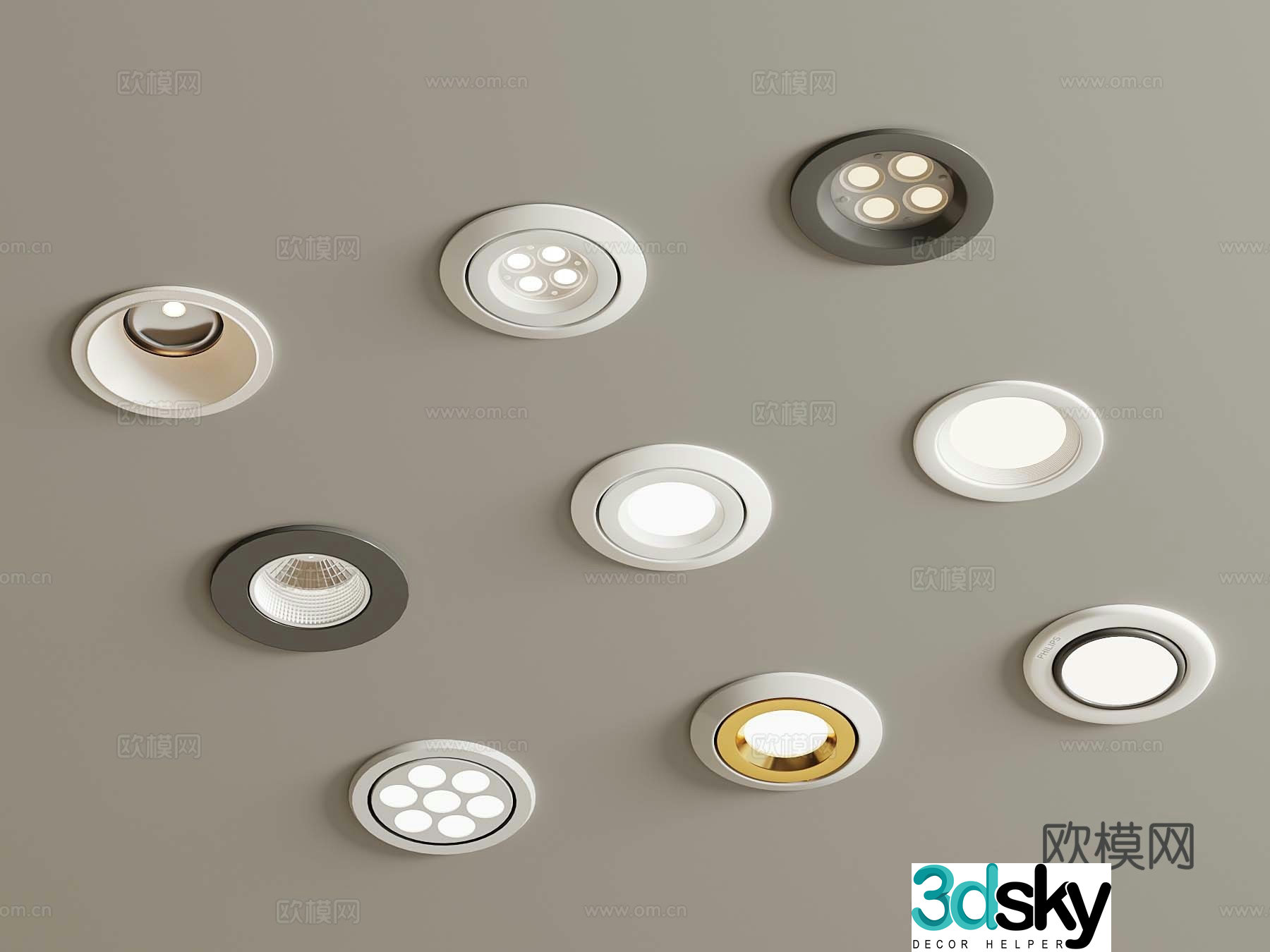 Modern downlight spotlight 3d model