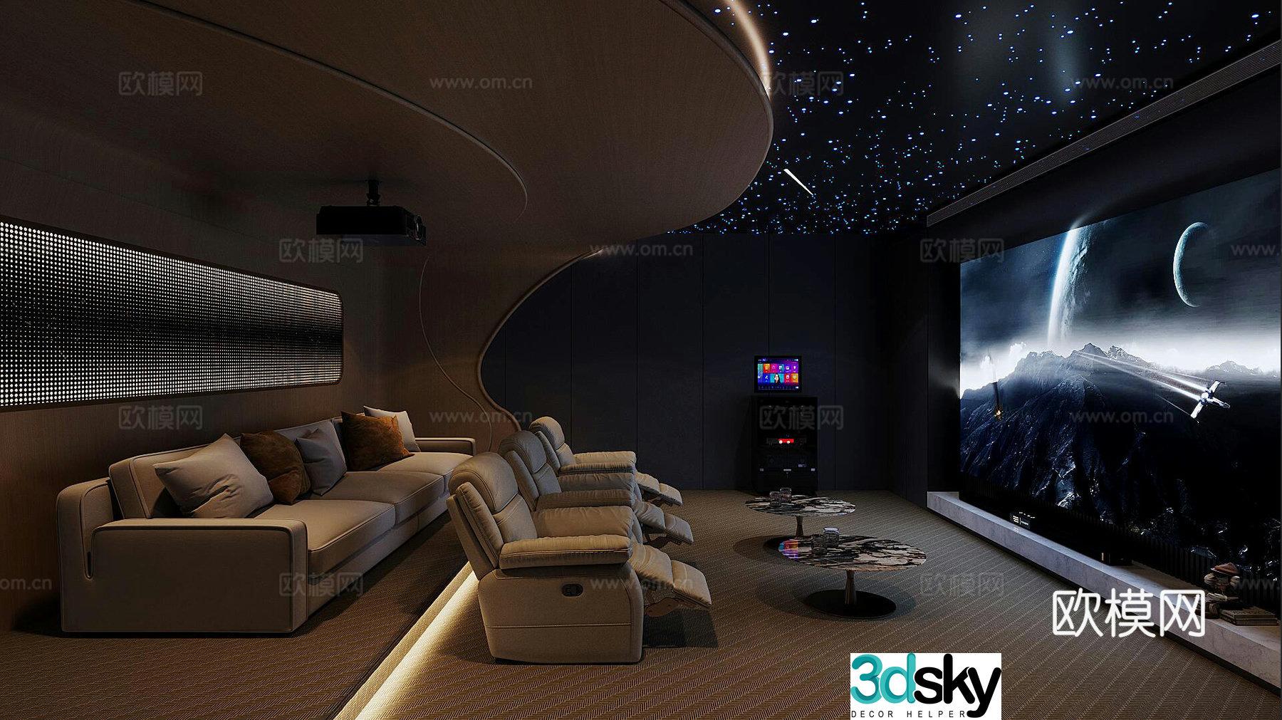Audio and video studio 3d model