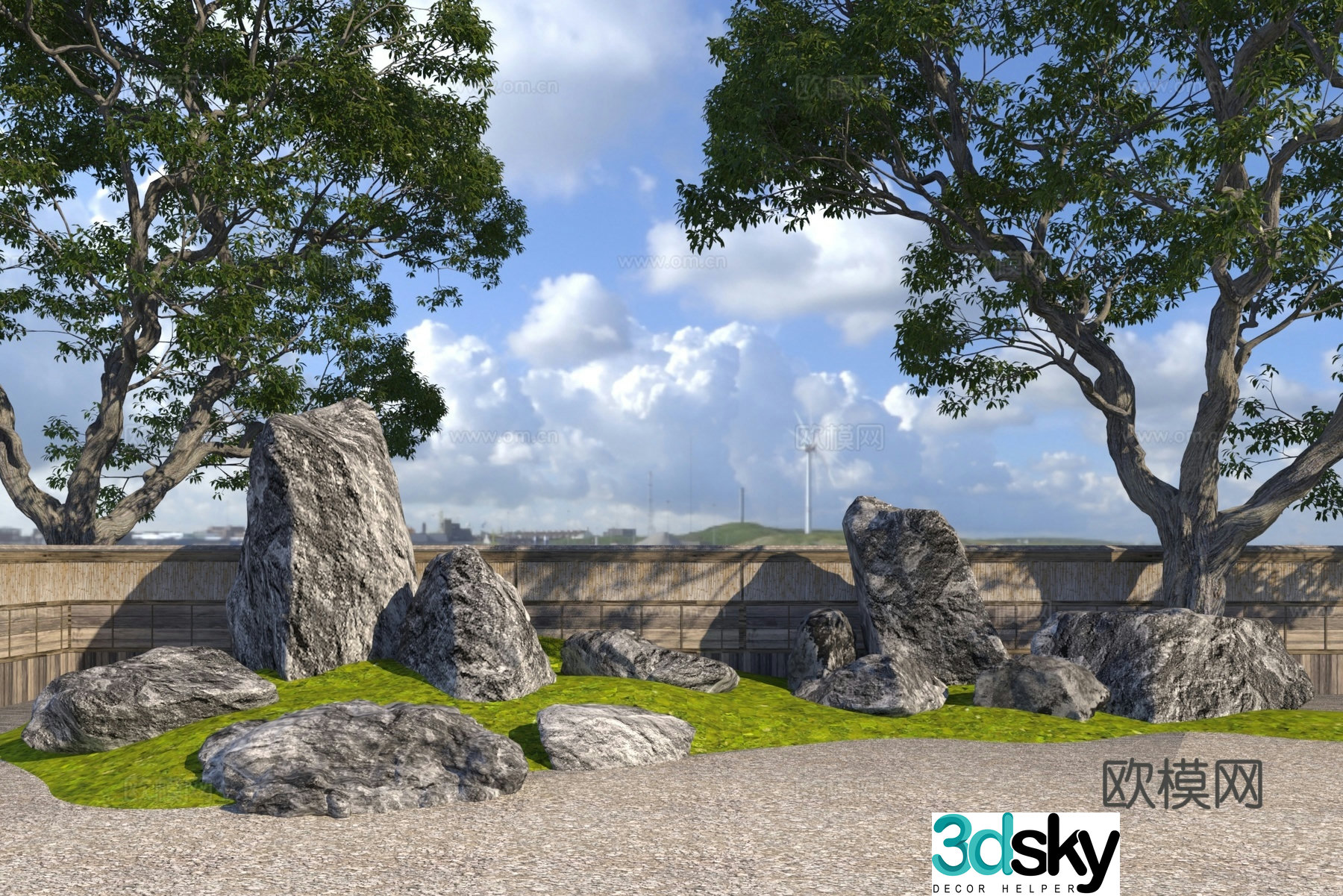New Chinese Stone Montenegro Stone 3D Model