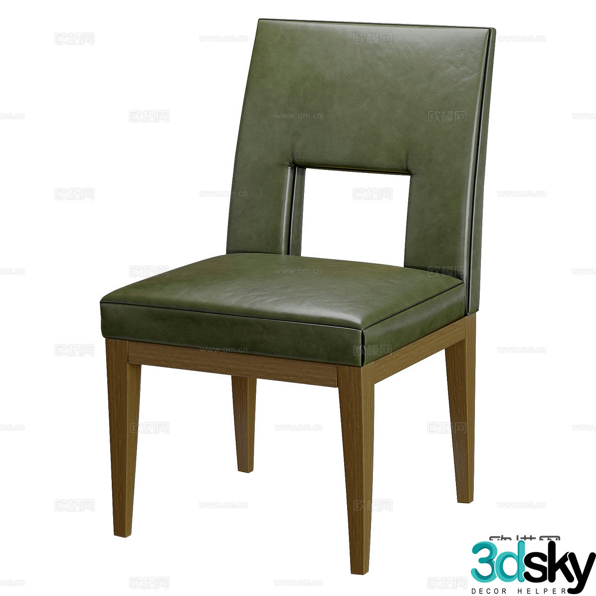 New Chinese leather chair 3d model