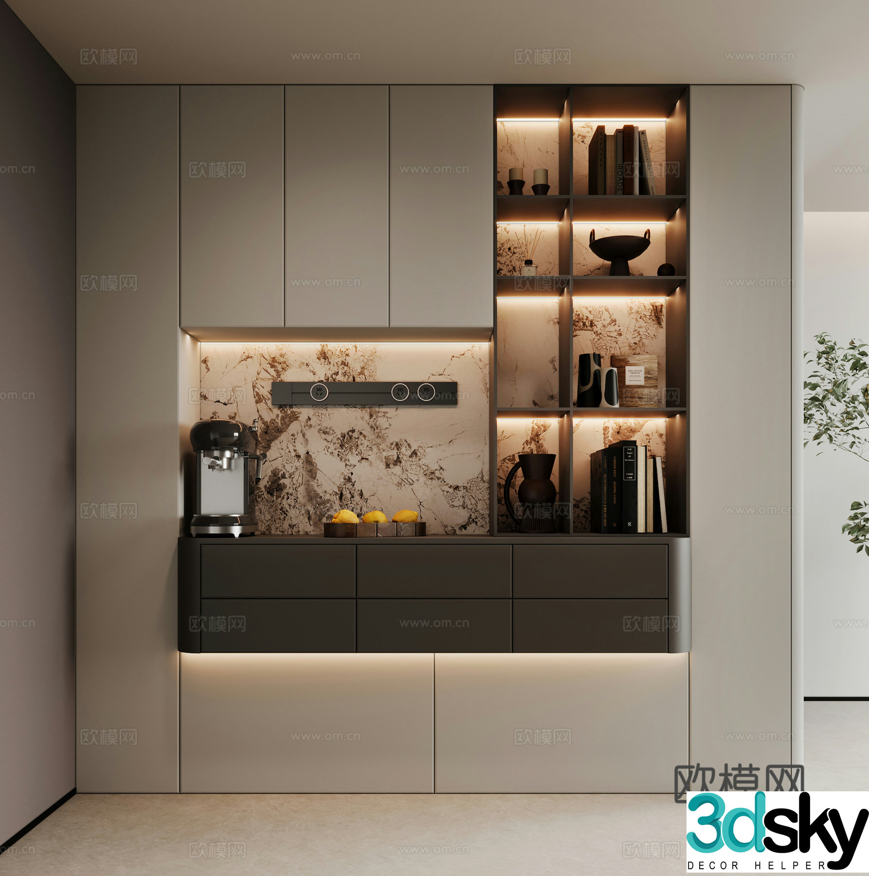 Modern sideboard 3D model