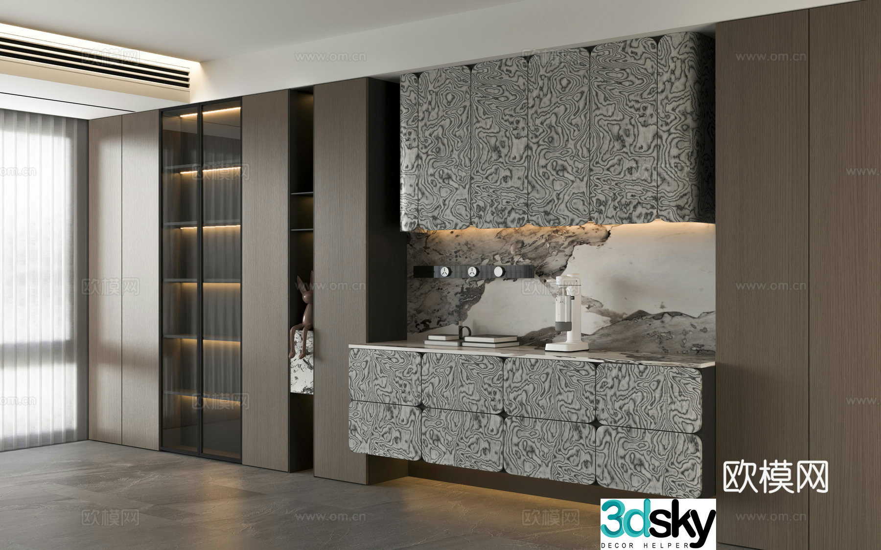 Modern Italian sideboard Wine sideboard 3D model