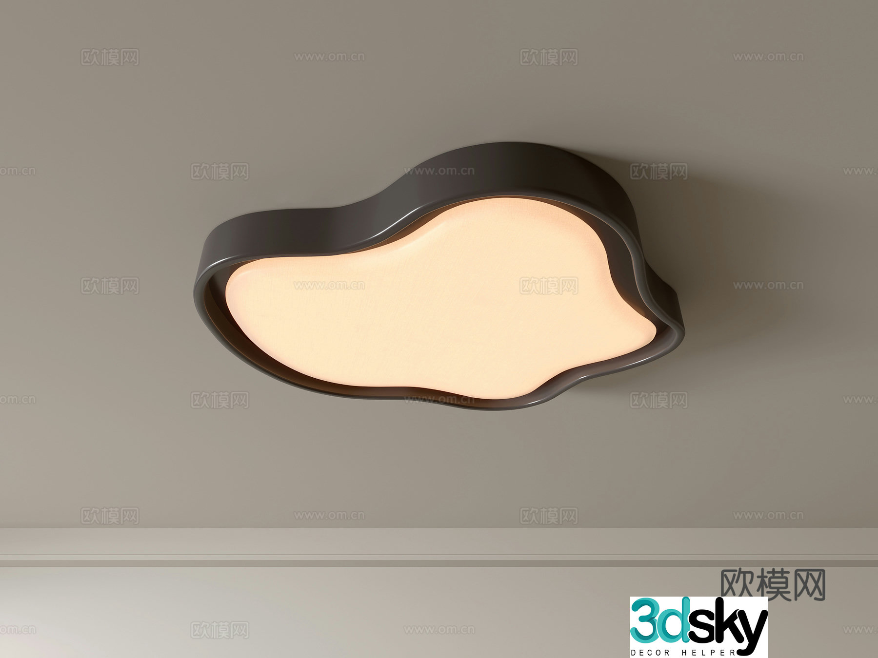 Modern ceiling lamp Geometric ceiling lamp Bedroom lamp Artistic shaped lamp Fashion living room lamp 3D model