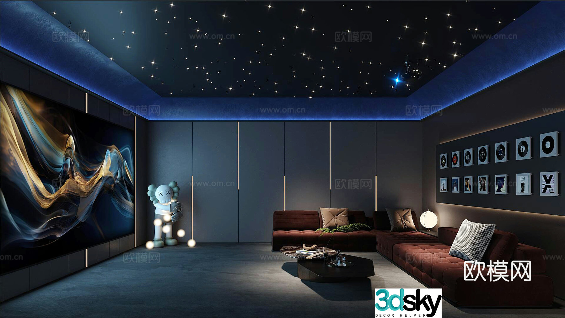 Audio and video studio 3d model