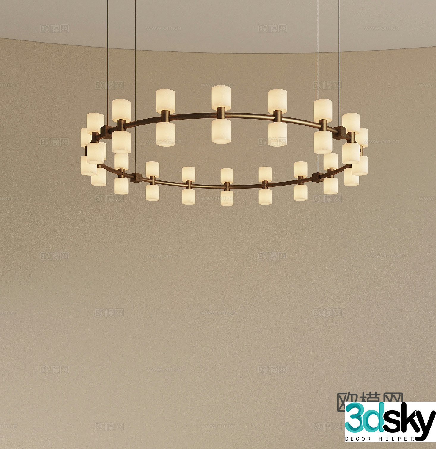 Modern light luxury chandeliers Restaurant chandeliers Private room chandeliers Large chandeliers Multi-head chandeliers 3D model