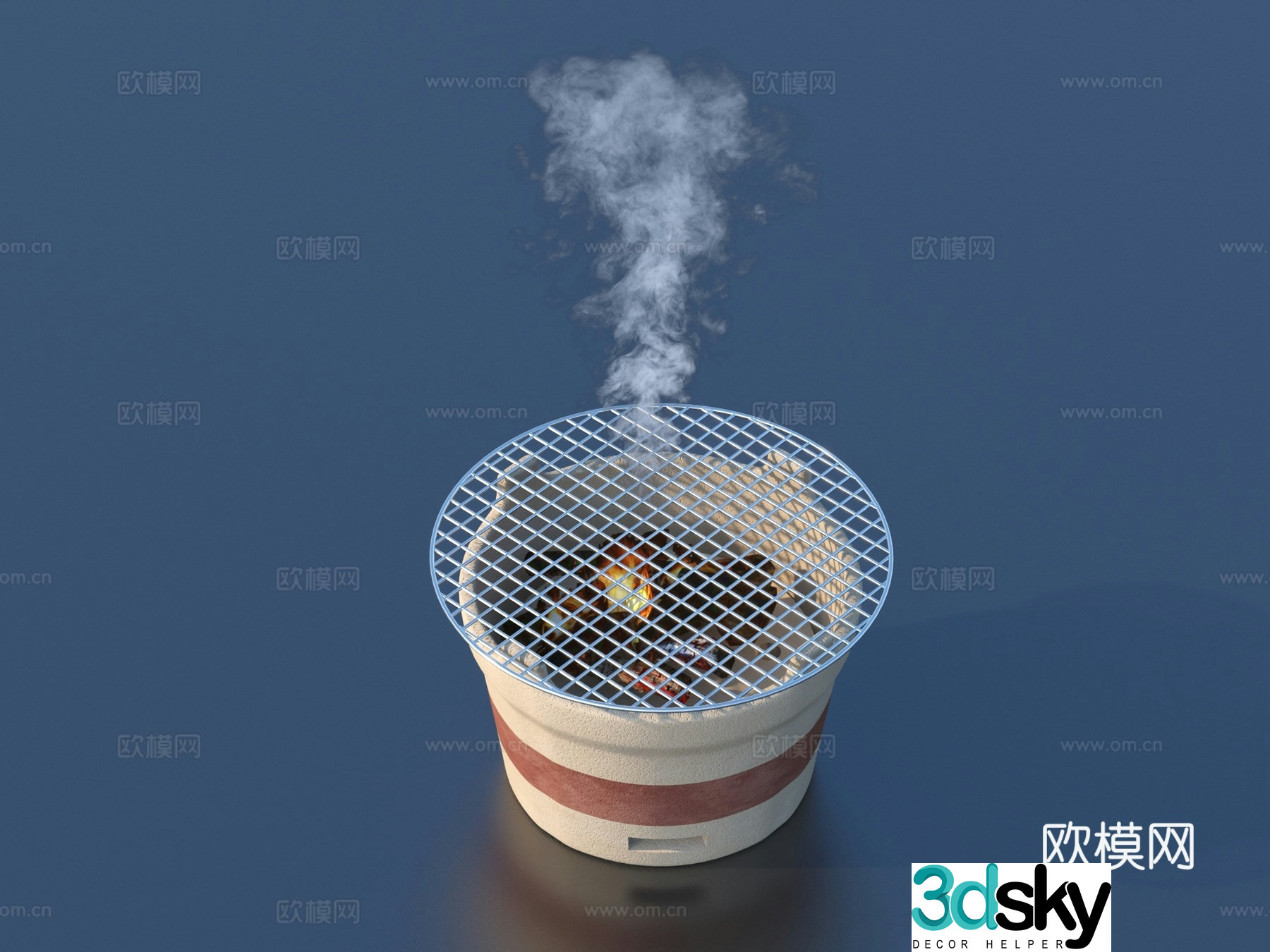 Stove Charcoal stove Grill 3D model