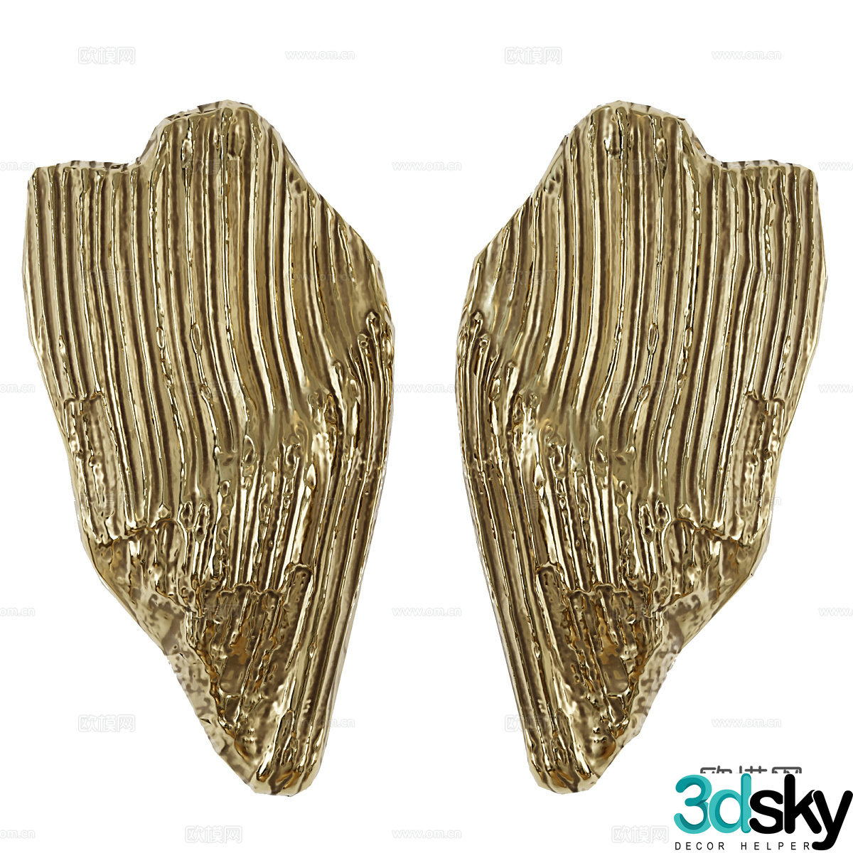 Metal handle Light luxury handle Golden metal handle Creative door handle 3D model