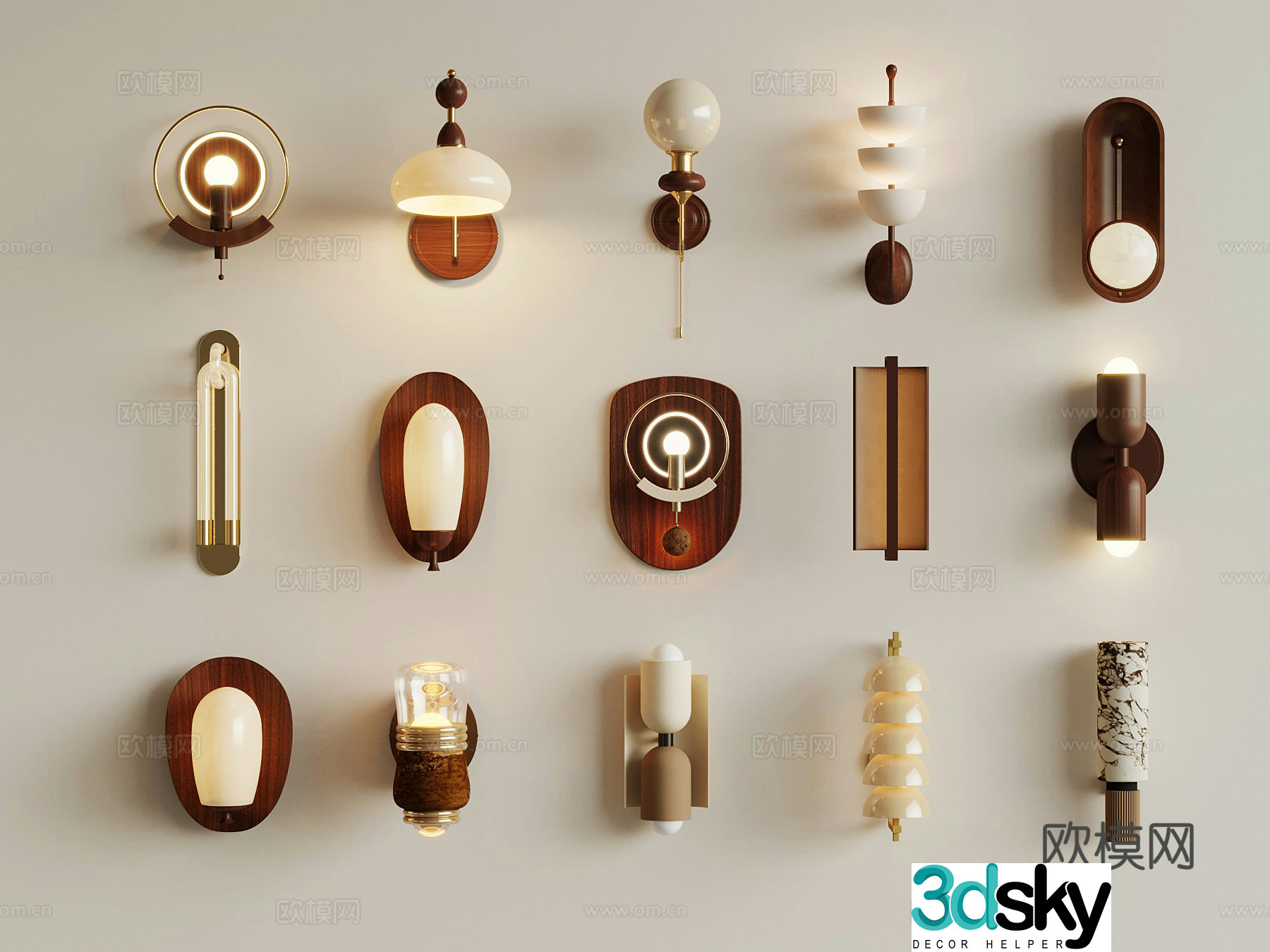 3D model of medieval style wall light