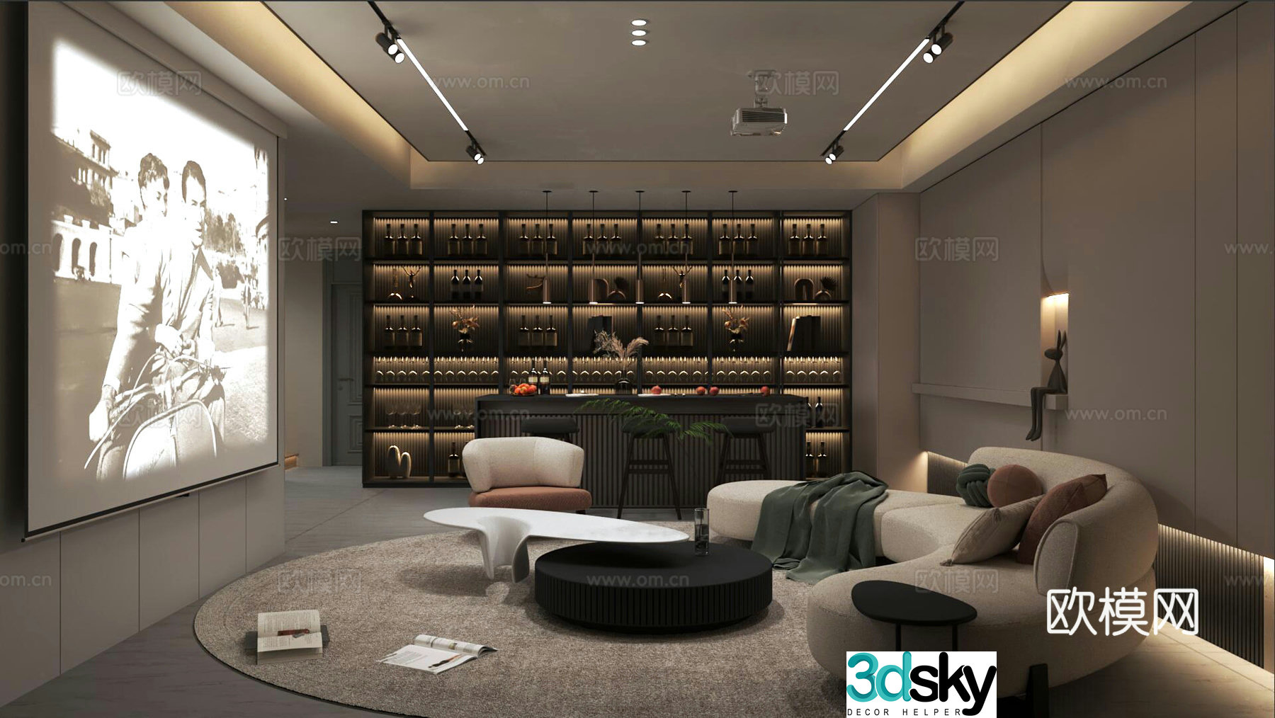 Audio and video studio 3d model