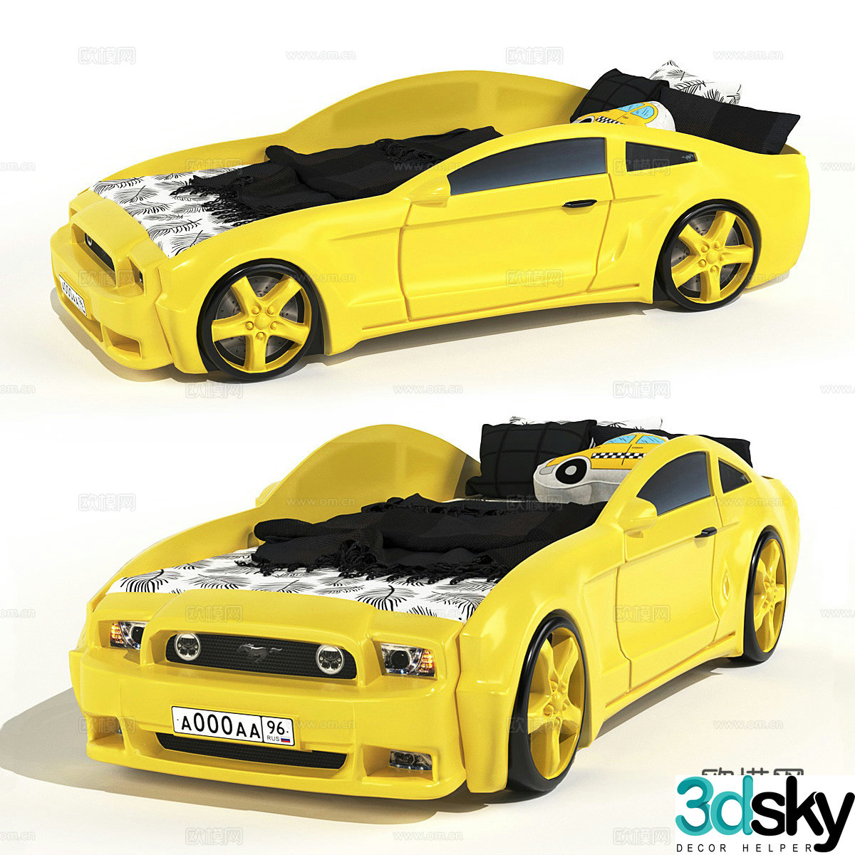 Car bed 3d model
