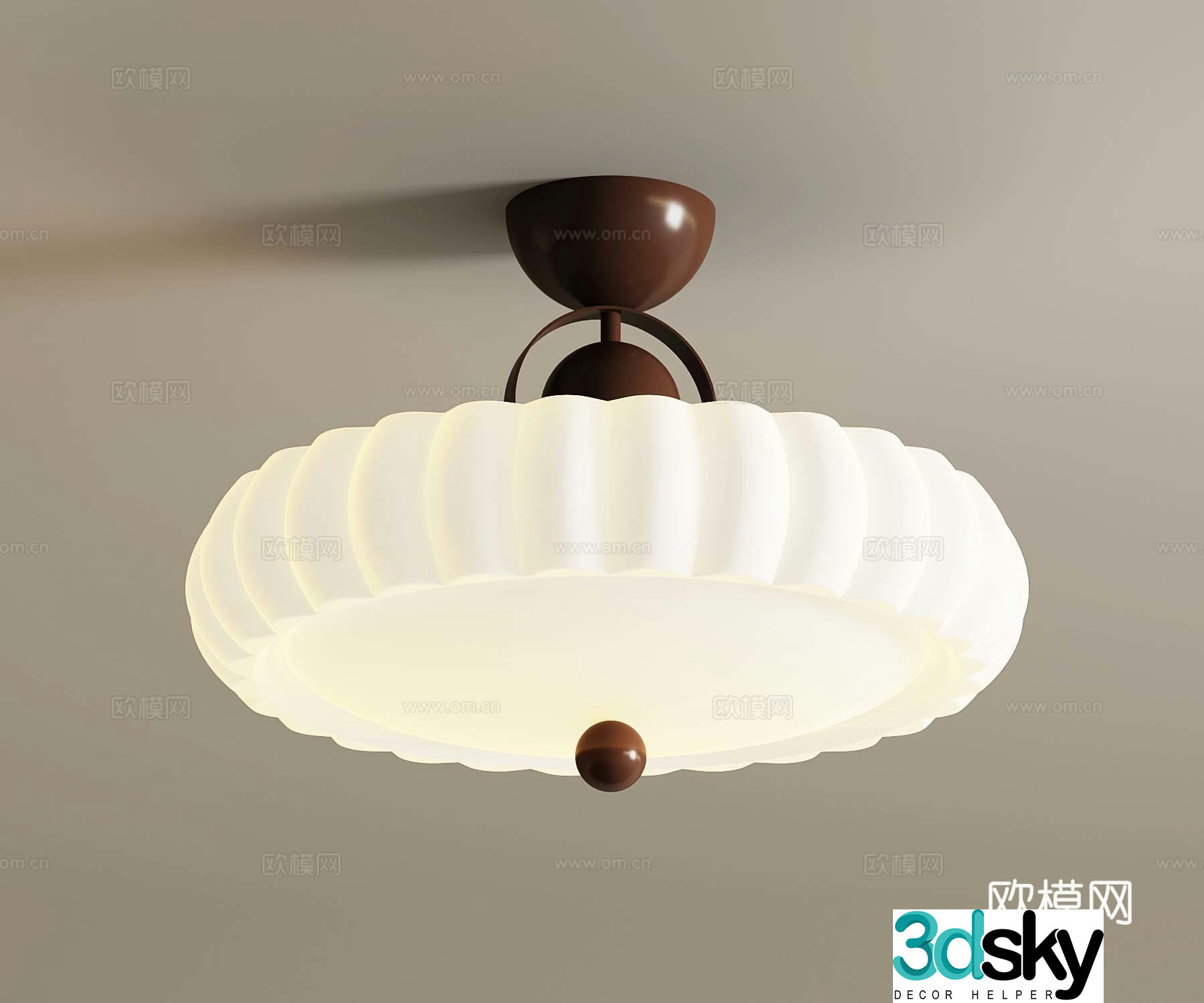 French medieval ceiling light 3D model