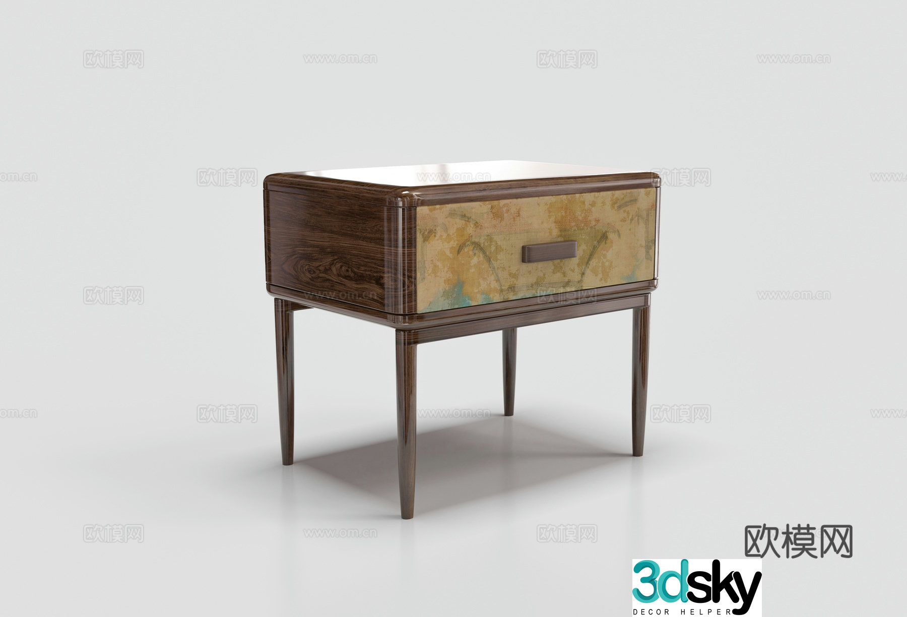 Chinese bedside table 3D model