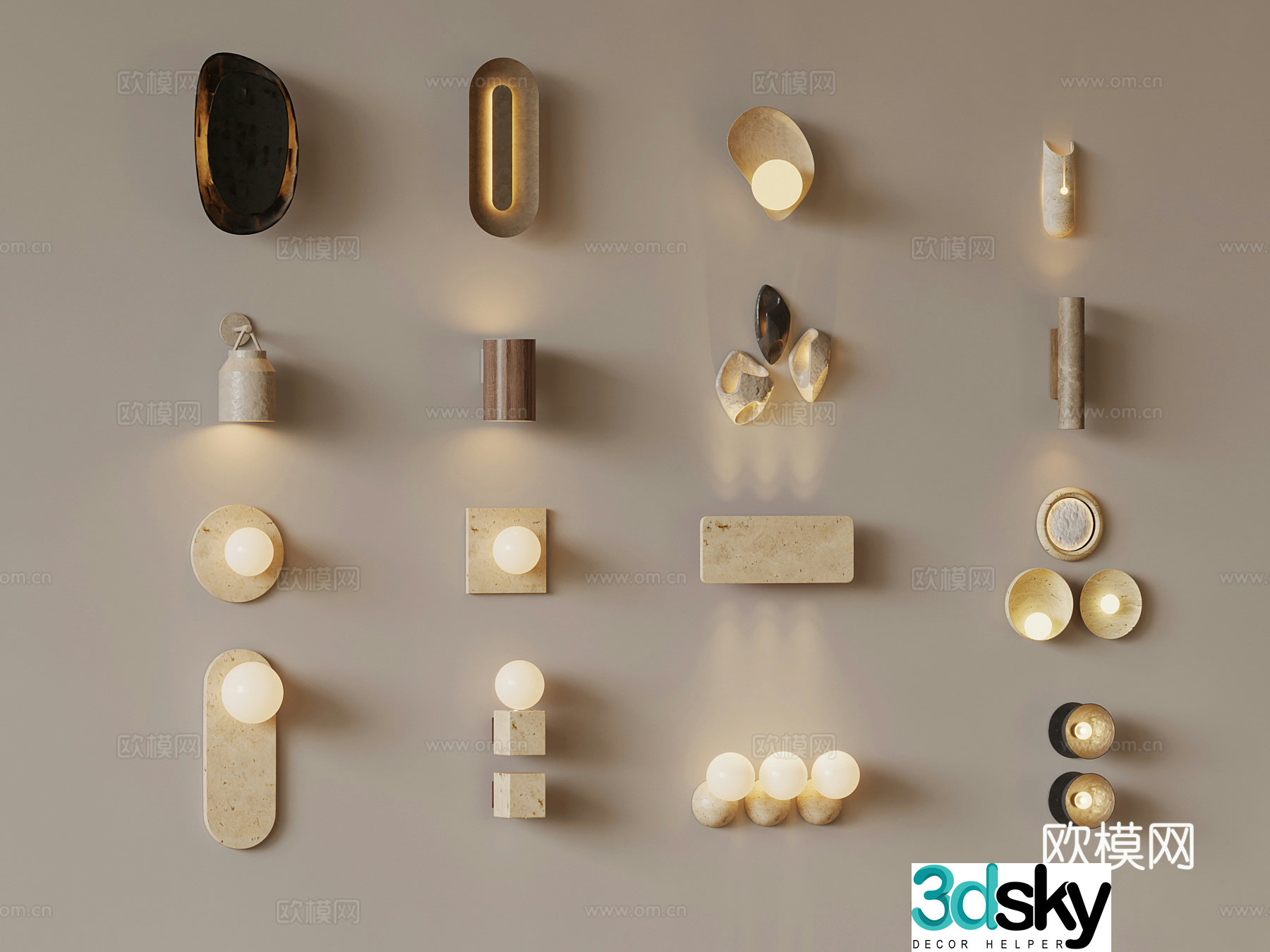 Middle-aged style wall lamp Jijifeng wall lamp 3D model