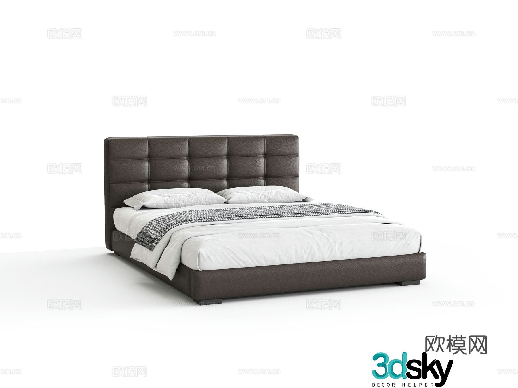 Double bed 3d model