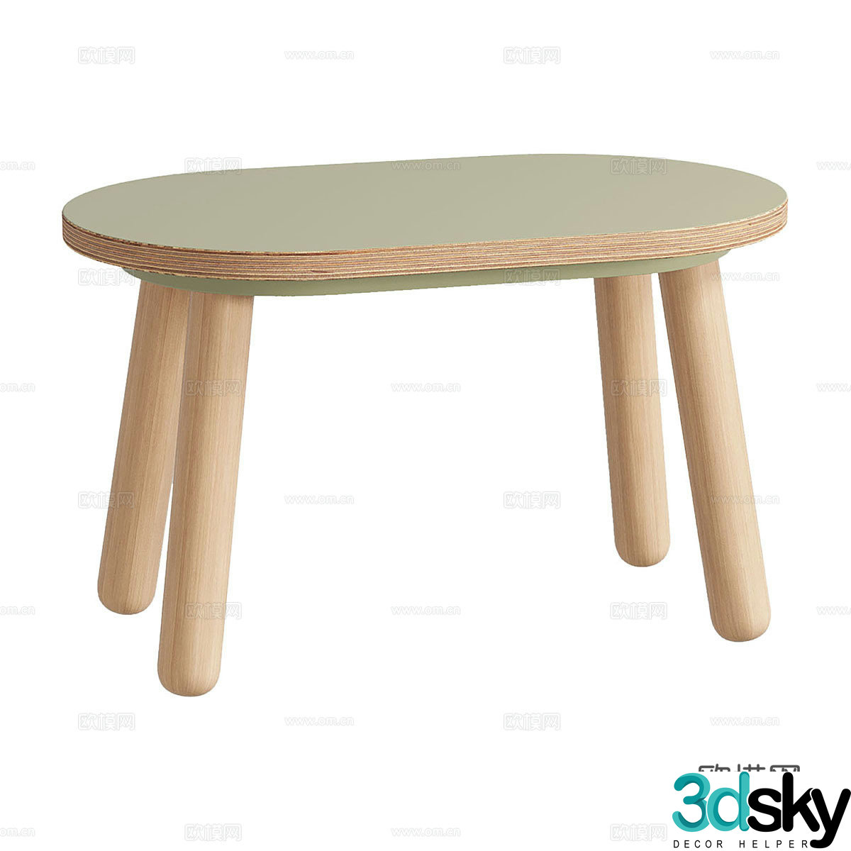 Montessori table 3d model