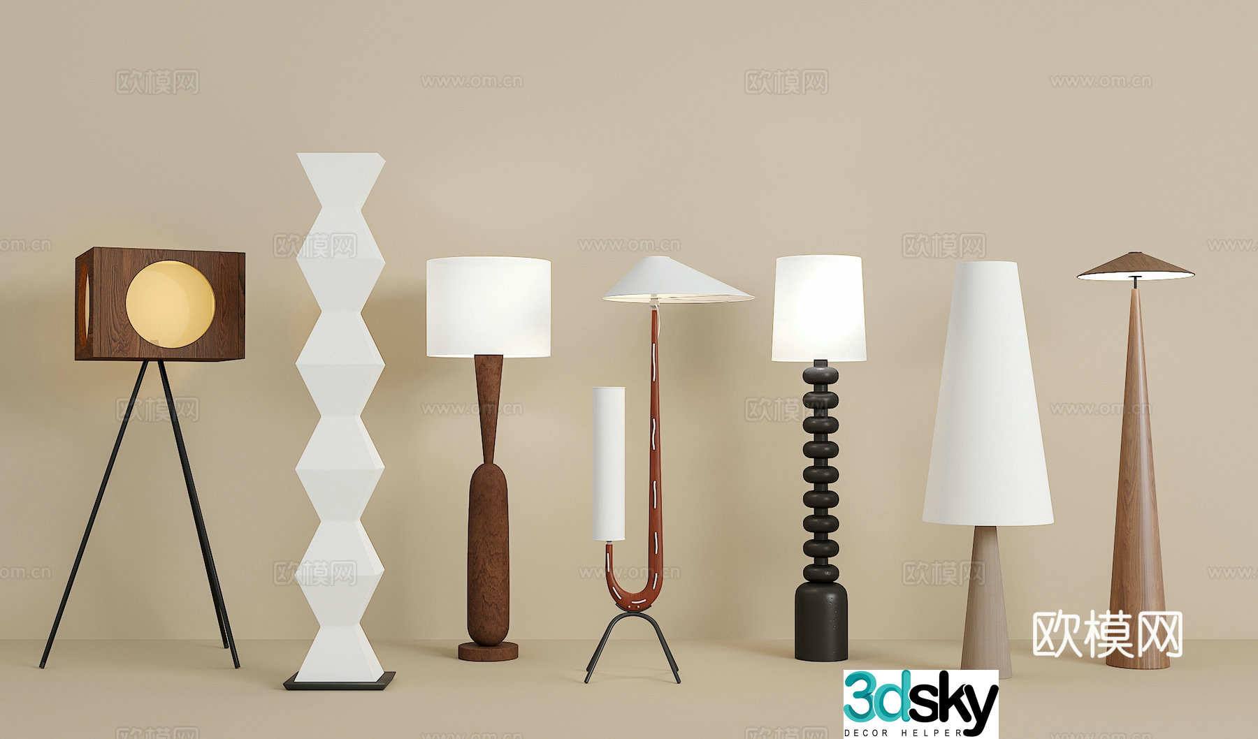 Floor lamp Metal floor lamp Art floor lamp 3d model