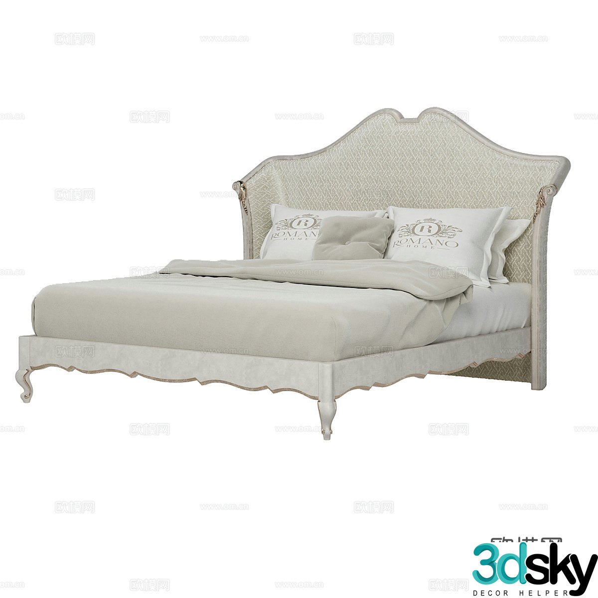 Double bed 3d model
