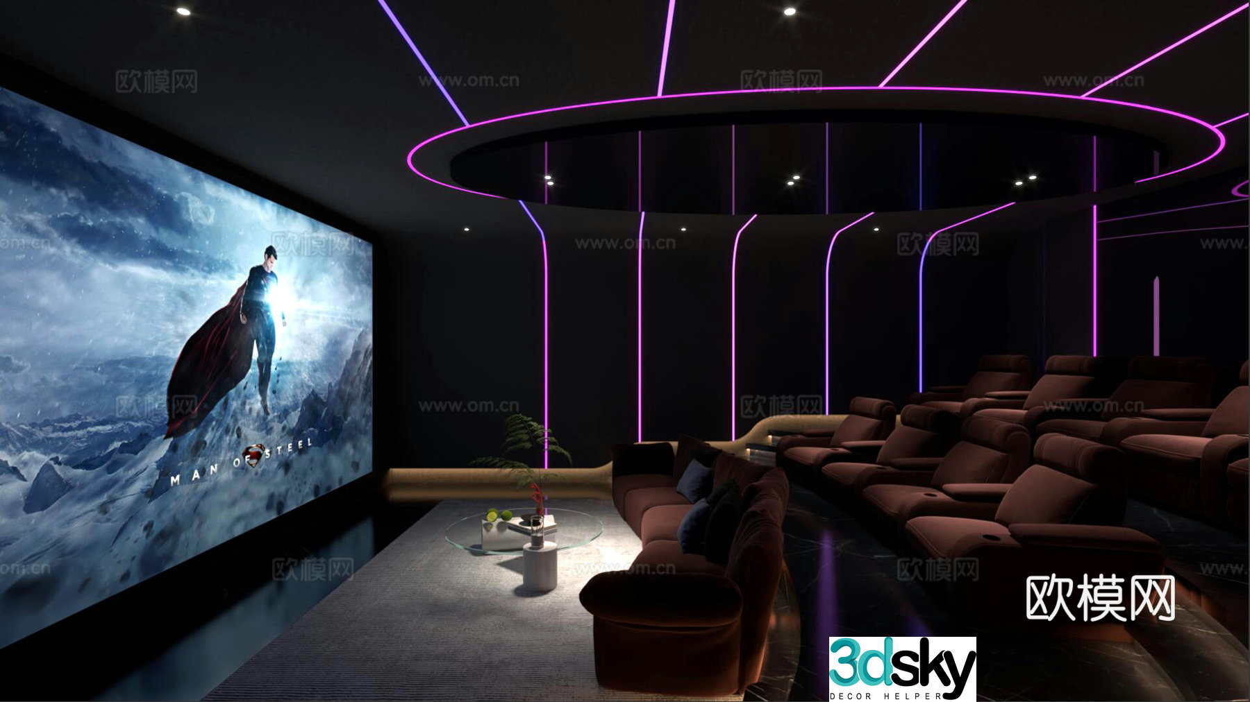 Audio and video studio 3d model