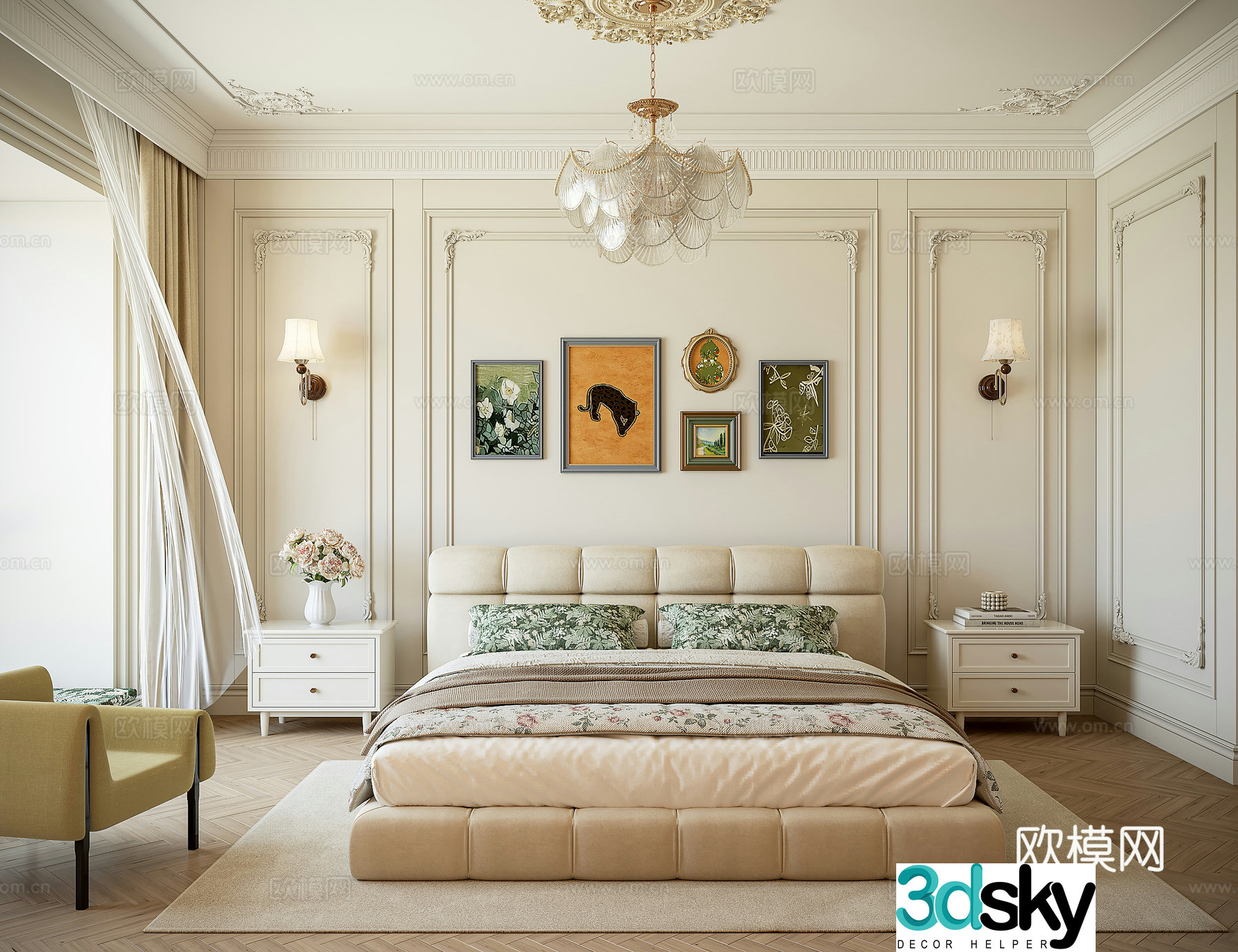 French children’s room 3d model