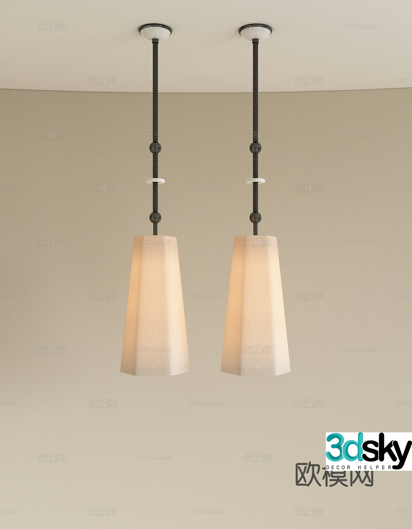 American restaurant chandeliers bar chandeliers bedside chandeliers retro chandeliers small chandeliers chandeliers combination 3D model