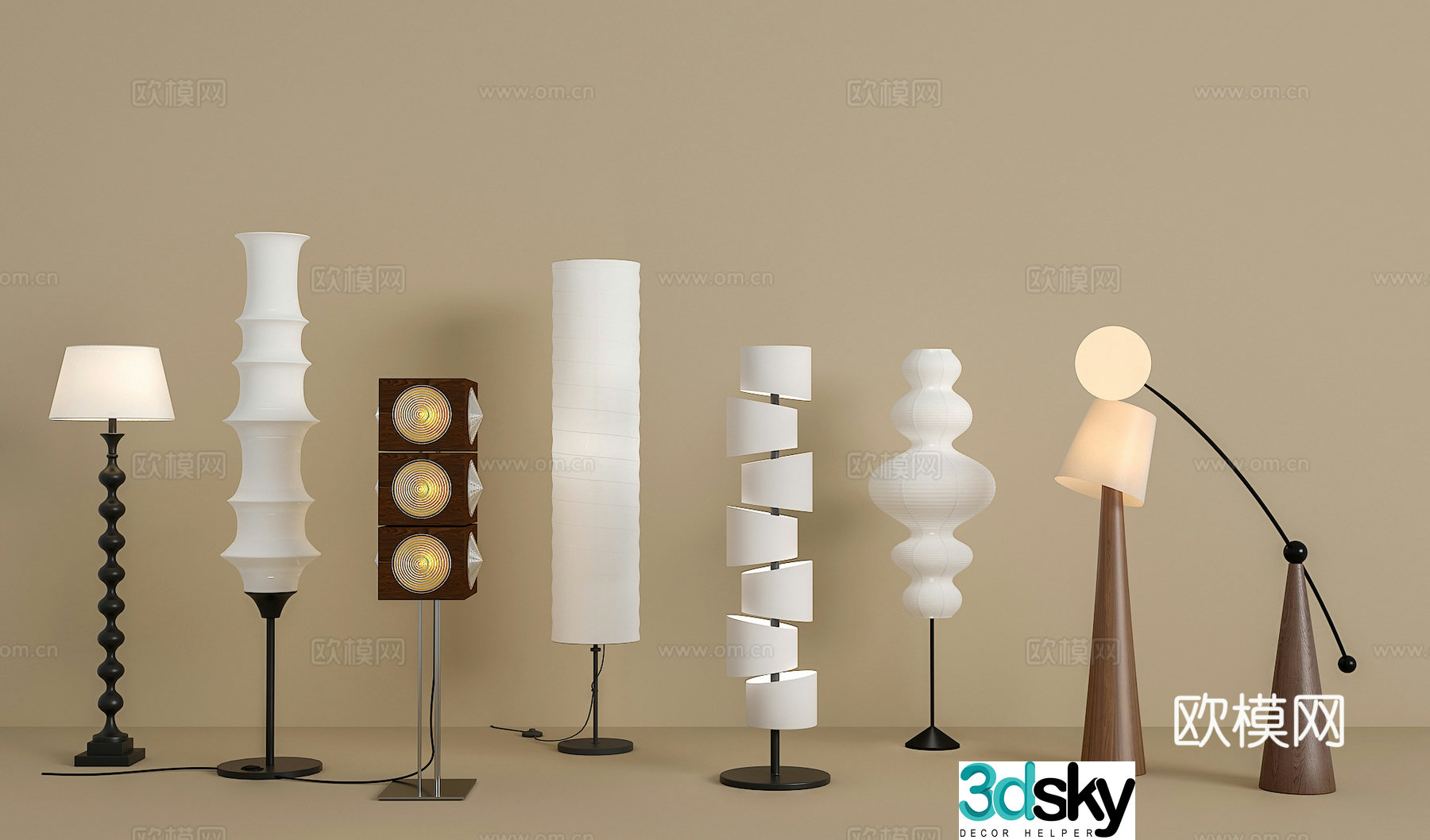 Floor lamp Metal floor lamp Art floor lamp 3d model