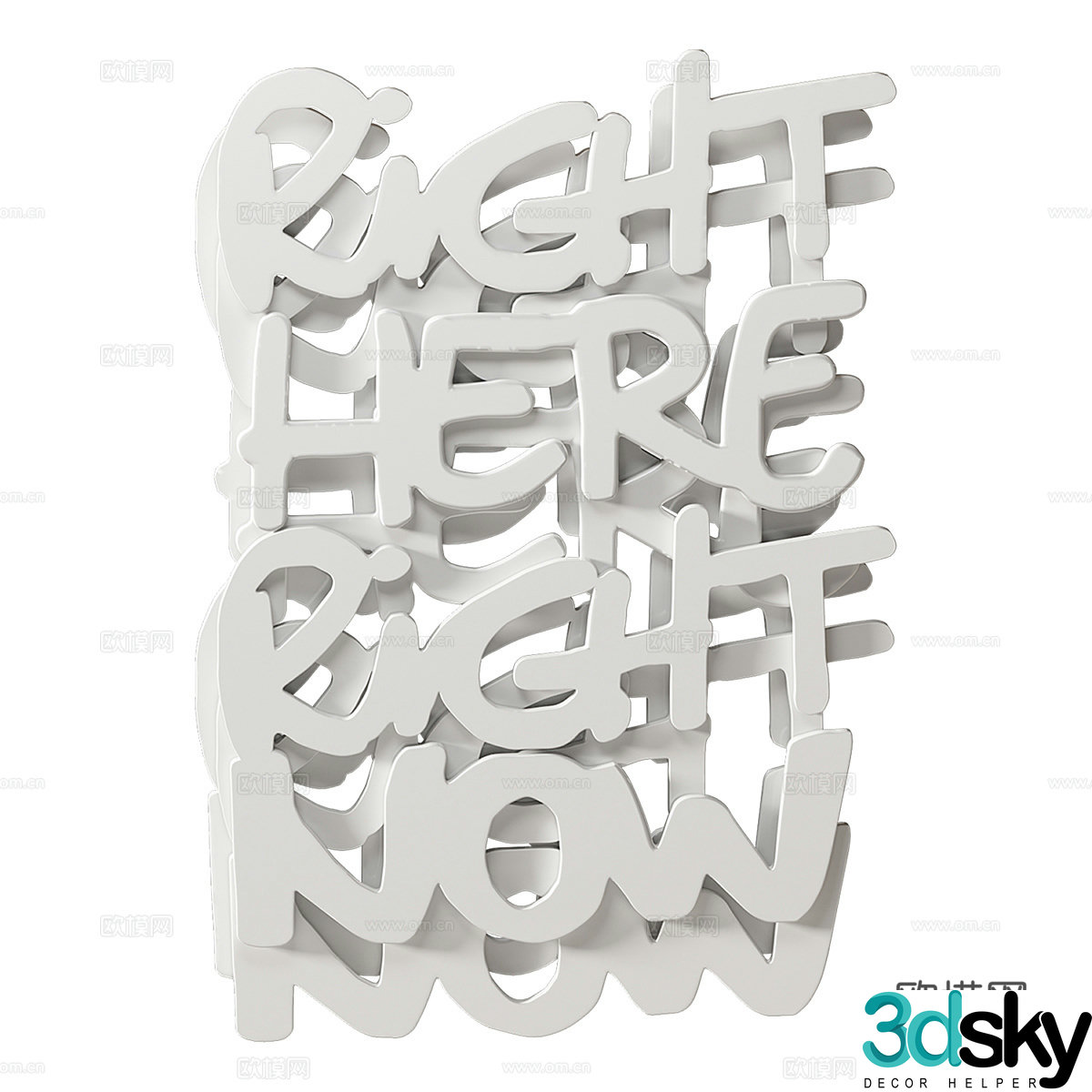 Modern art pendant wall decoration 3d model