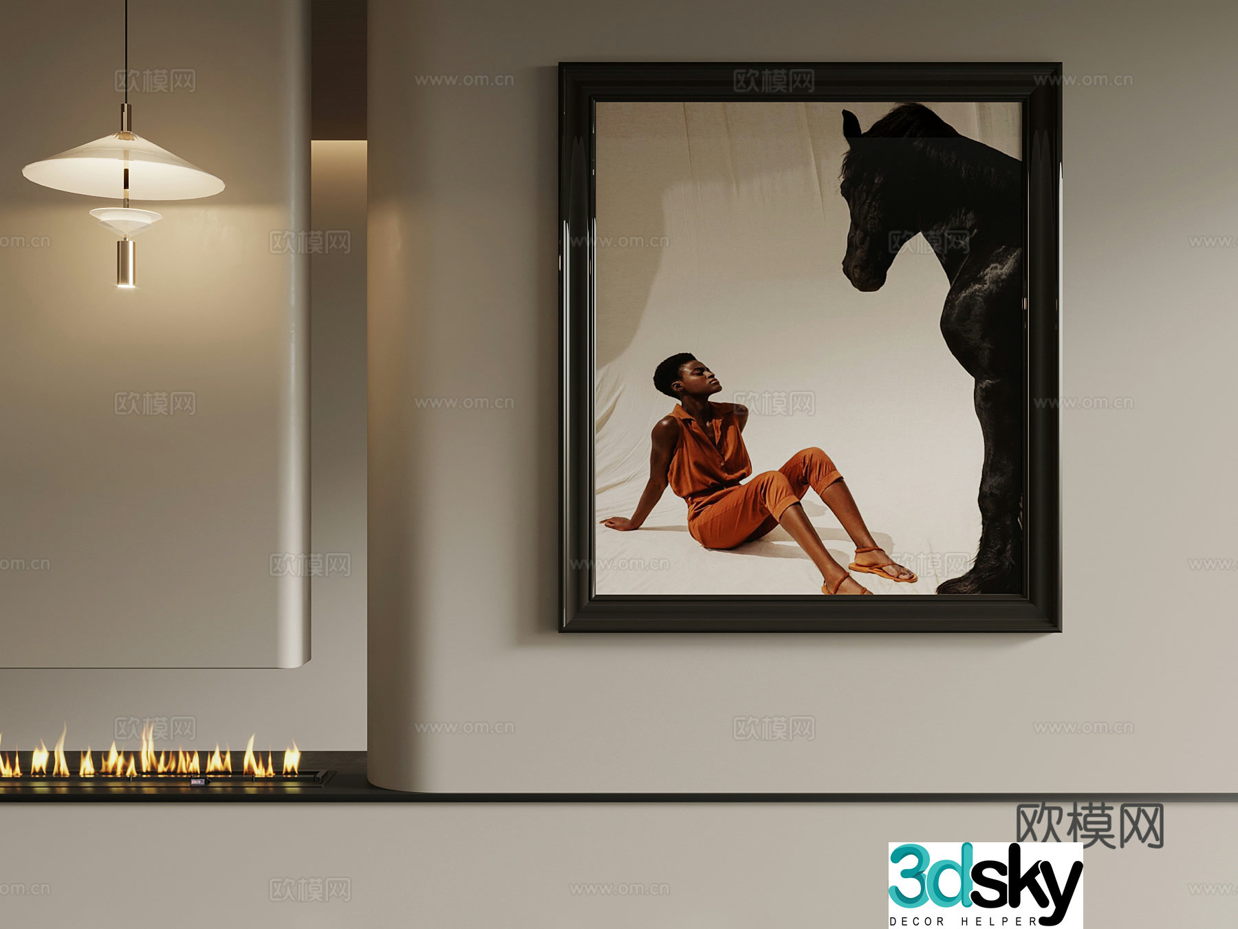 Decorative painting Modern decorative painting Art decorative painting 3d model