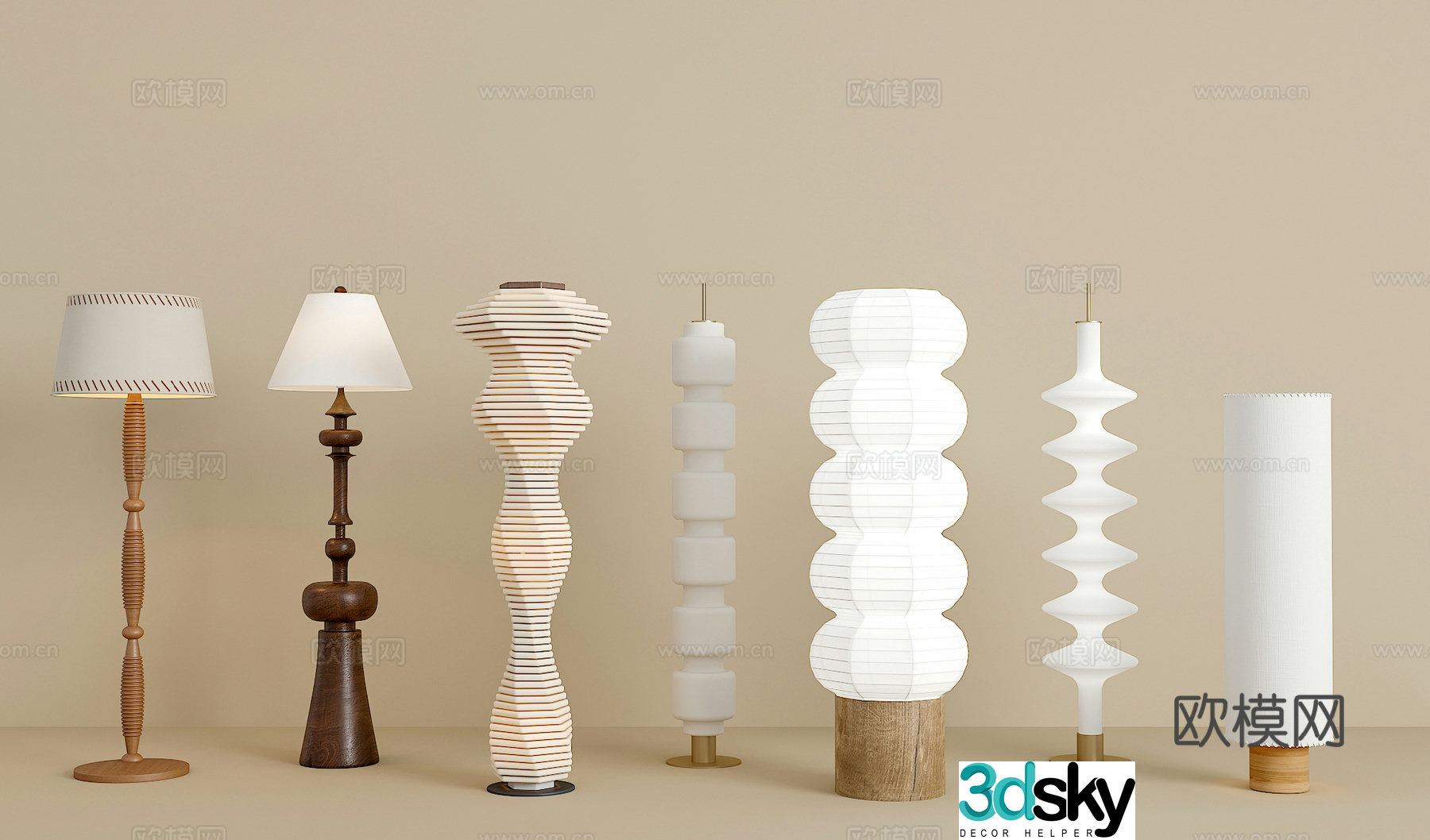 Floor lamp Metal floor lamp Art floor lamp 3d model
