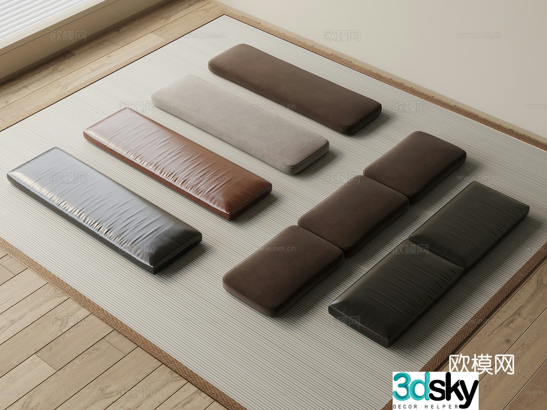 Table mat bay window mat 3d model
