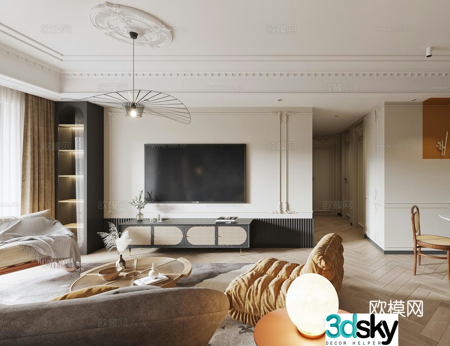 French living room 3d model