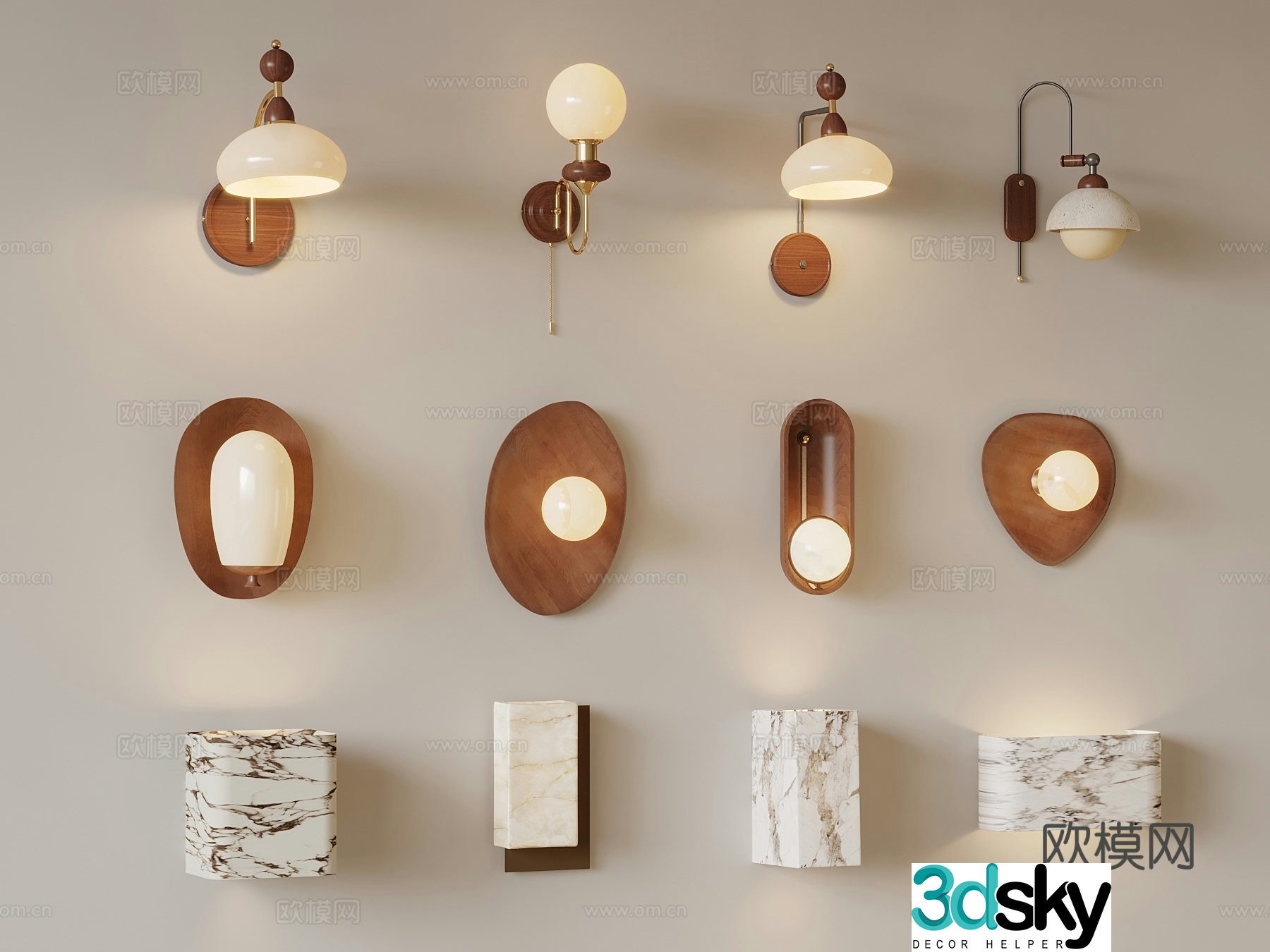 3D model of medieval style wall light