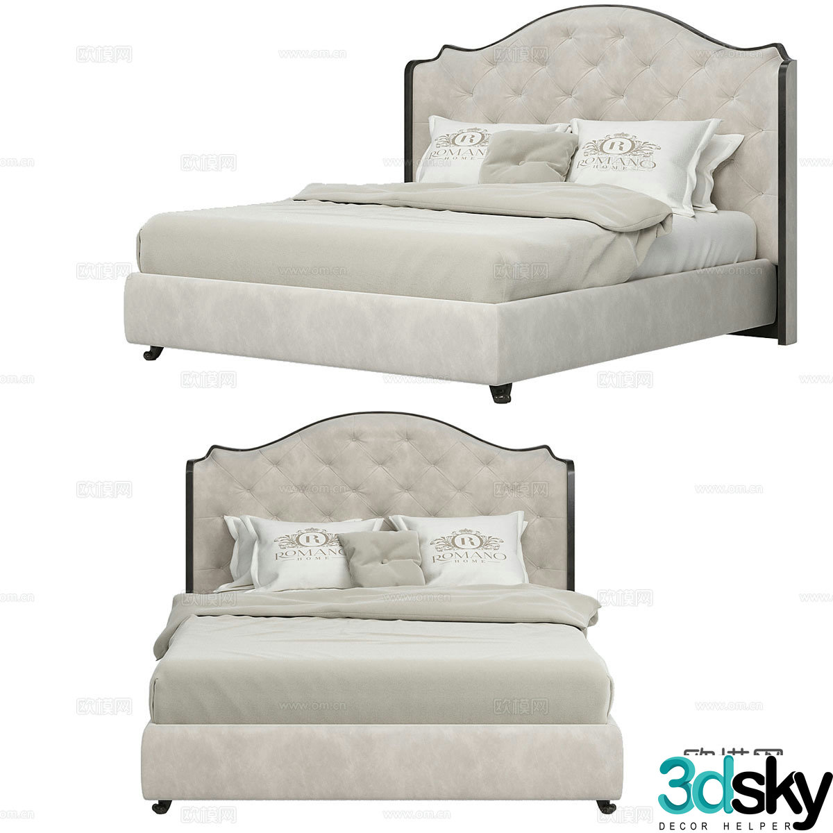 Double bed 3d model