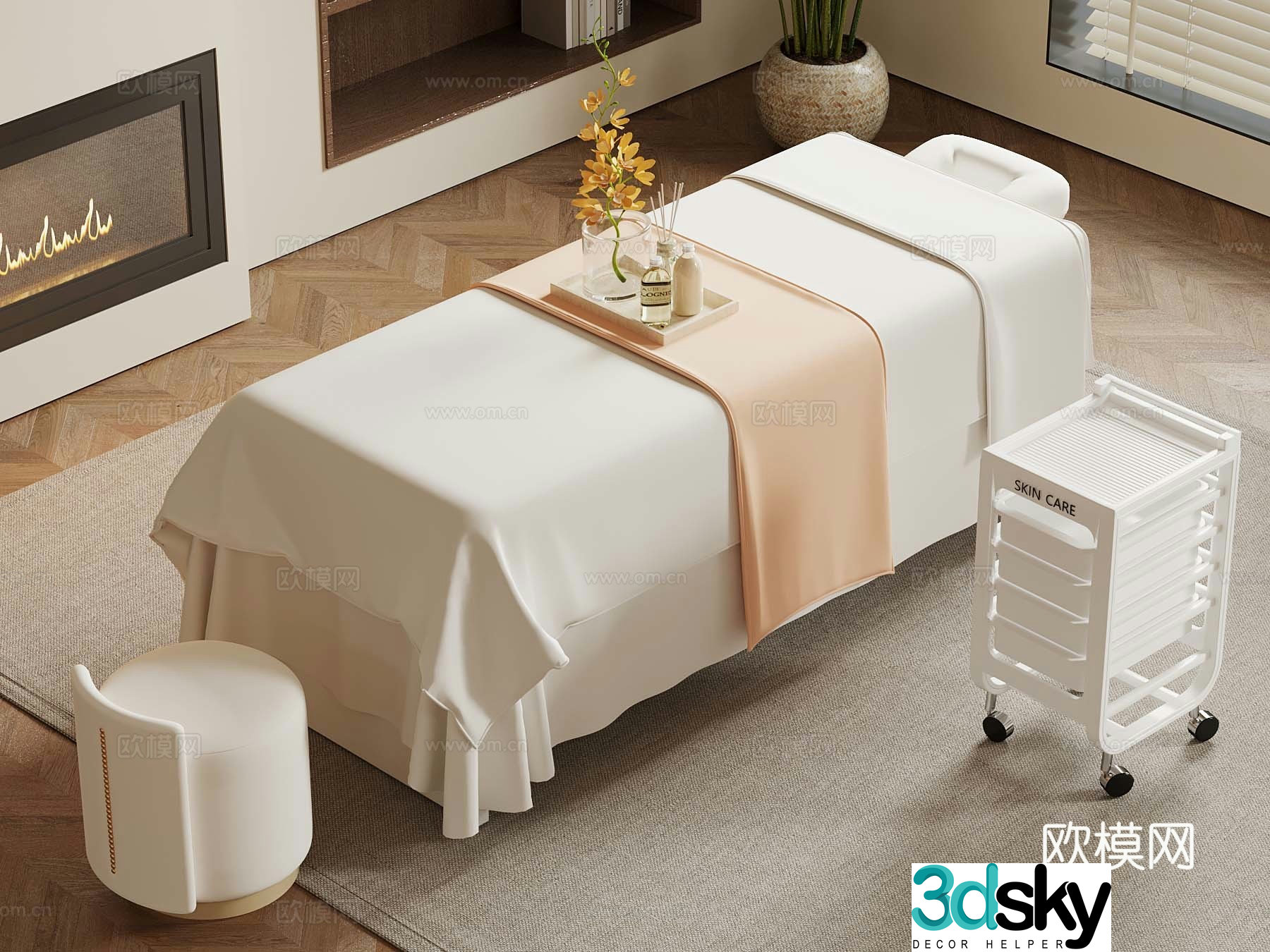 Modern massage bed beauty bed 3d model
