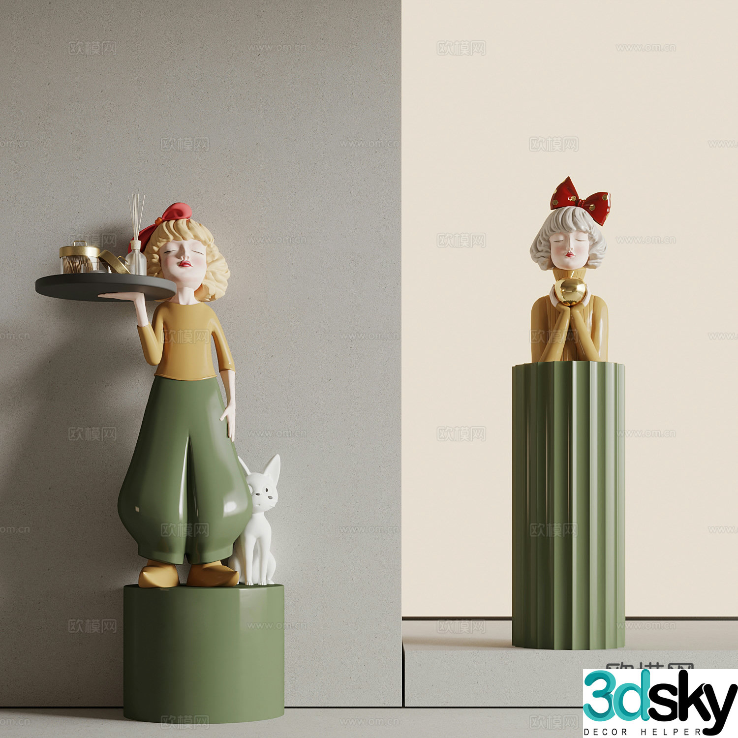 Sculpture ornaments Modern art sculpture 3d model