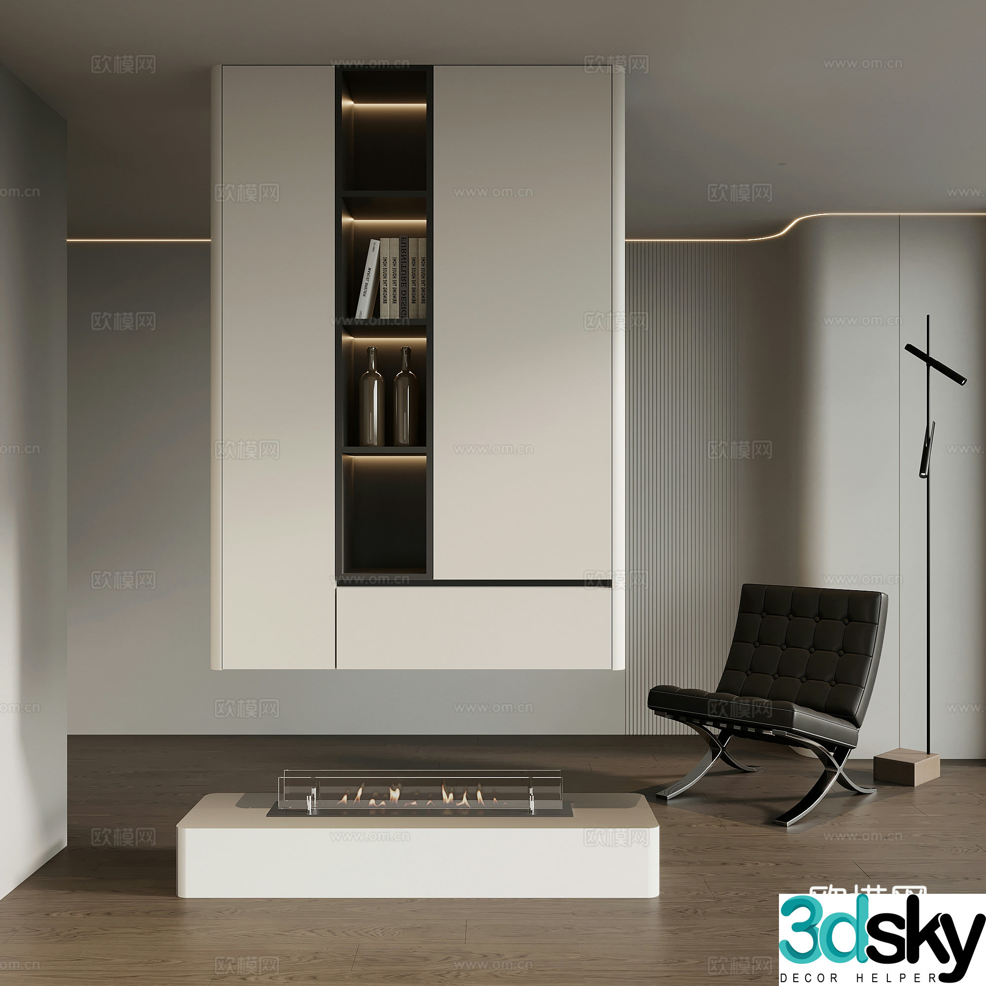Modern simple entrance cabinet door-entry shoe cabinet entrance door partition cabinet 3D model